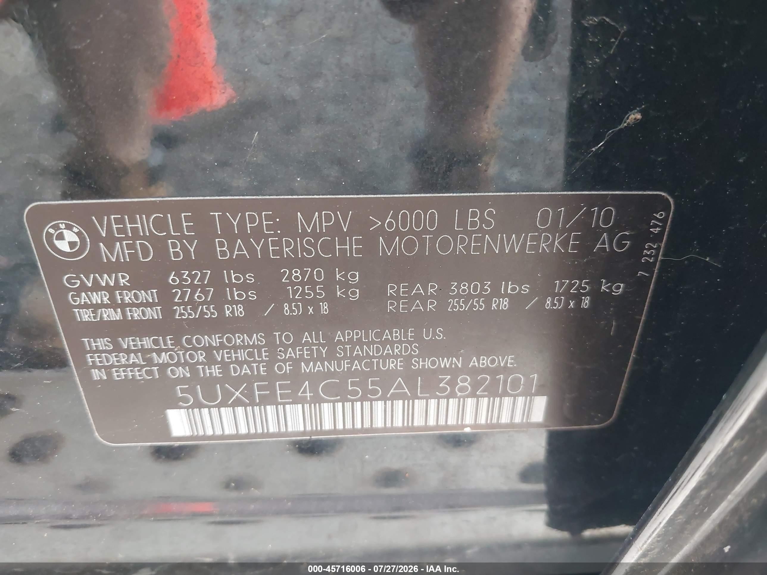 2010 Bmw X5 Xdrive30i Black vin: 5UXFE4C55AL382101