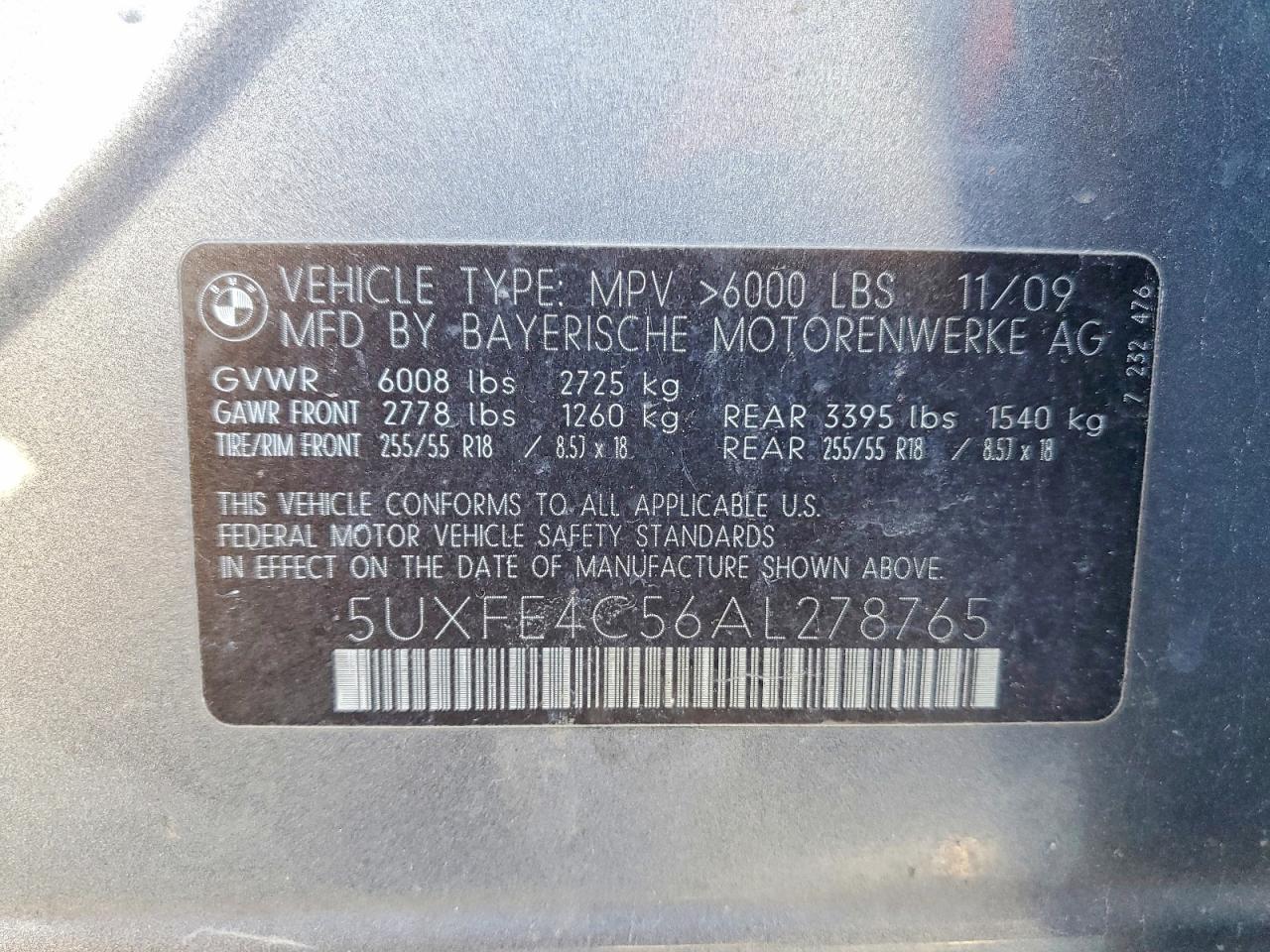 2010 Bmw X5 Xdrive30i Gray vin: 5UXFE4C56AL278765