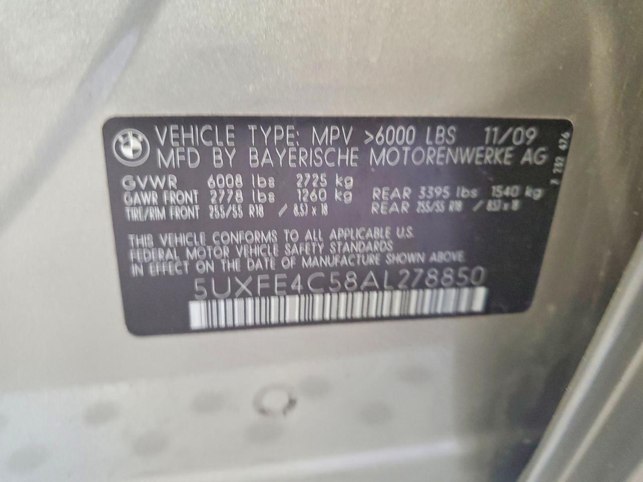 2010 Bmw X5 Xdrive30i Gold vin: 5UXFE4C58AL278850