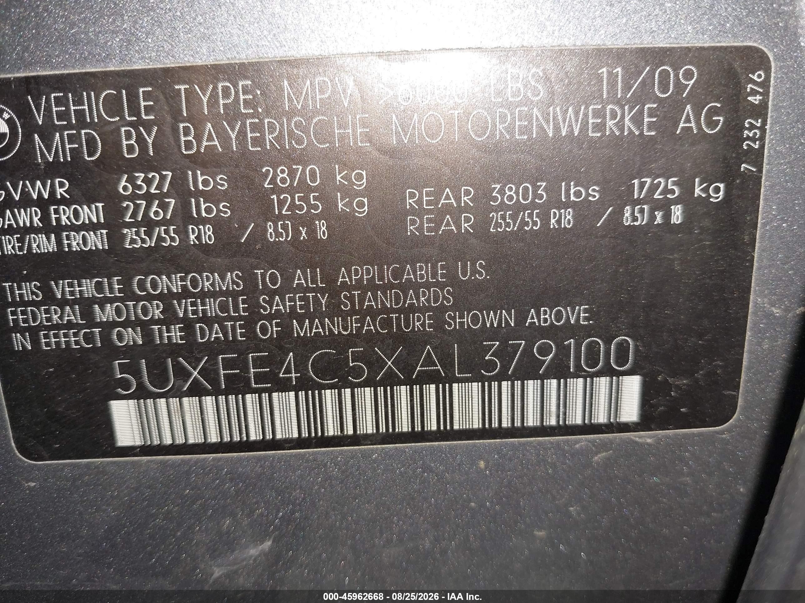 2010 Bmw X5 Xdrive30i Gray vin: 5UXFE4C5XAL379100