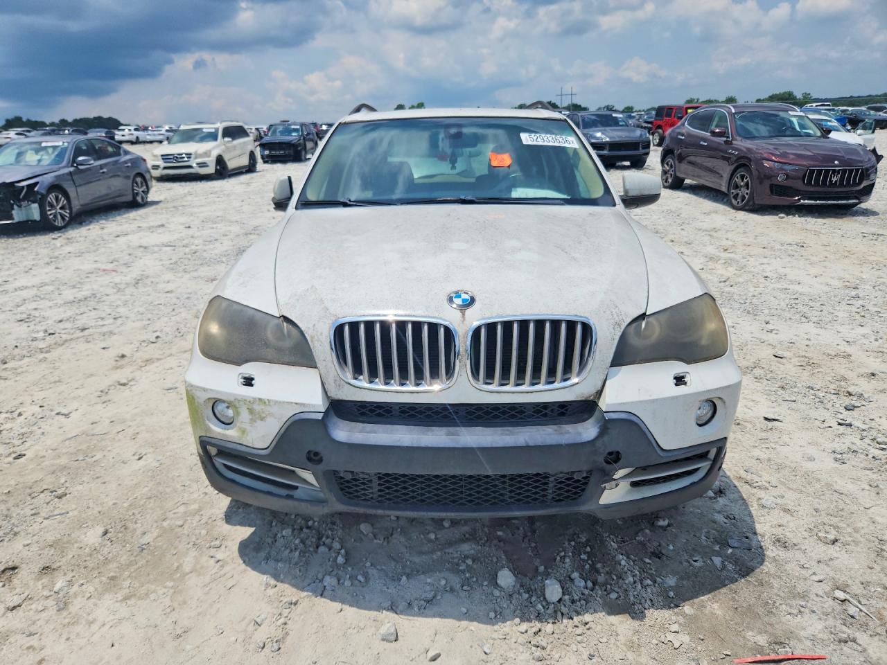 2008 Bmw X5 4.8i White vin: 5UXFE83508L162088