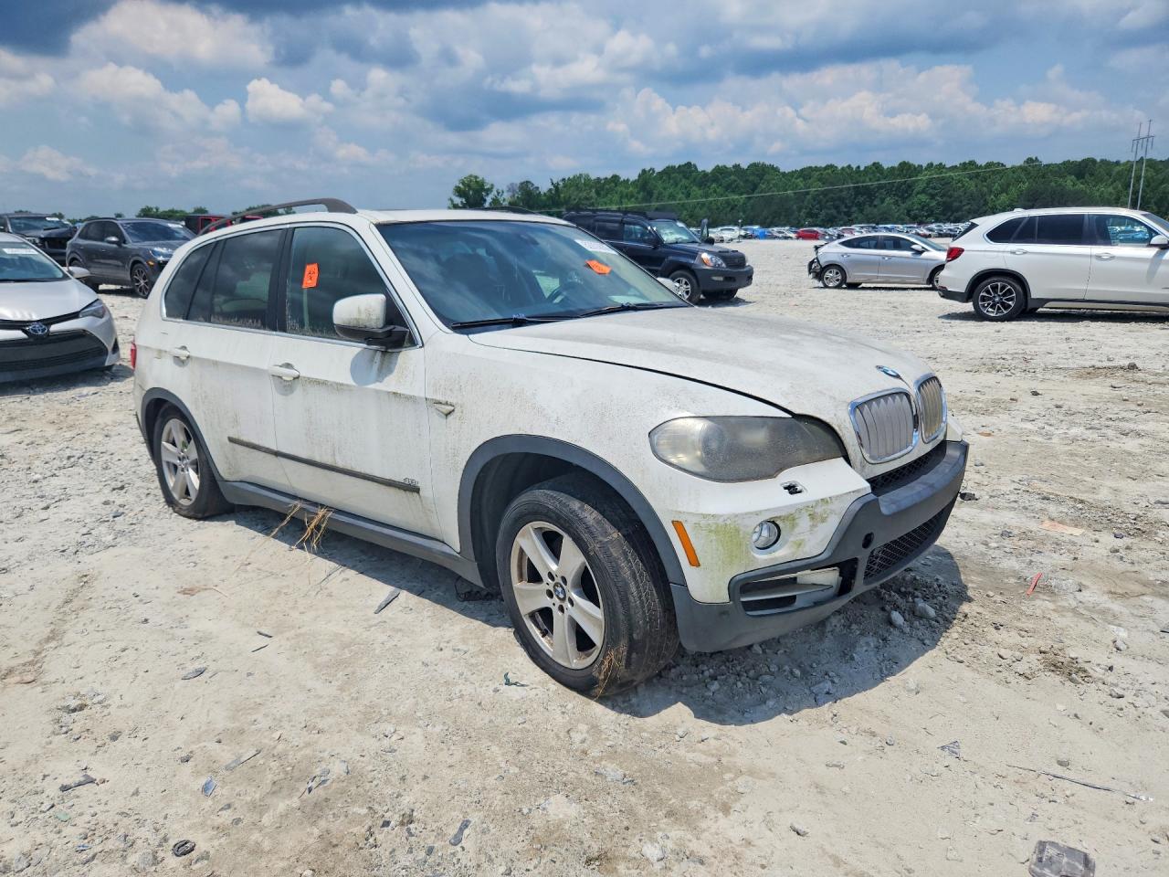 2008 Bmw X5 4.8i White vin: 5UXFE83508L162088