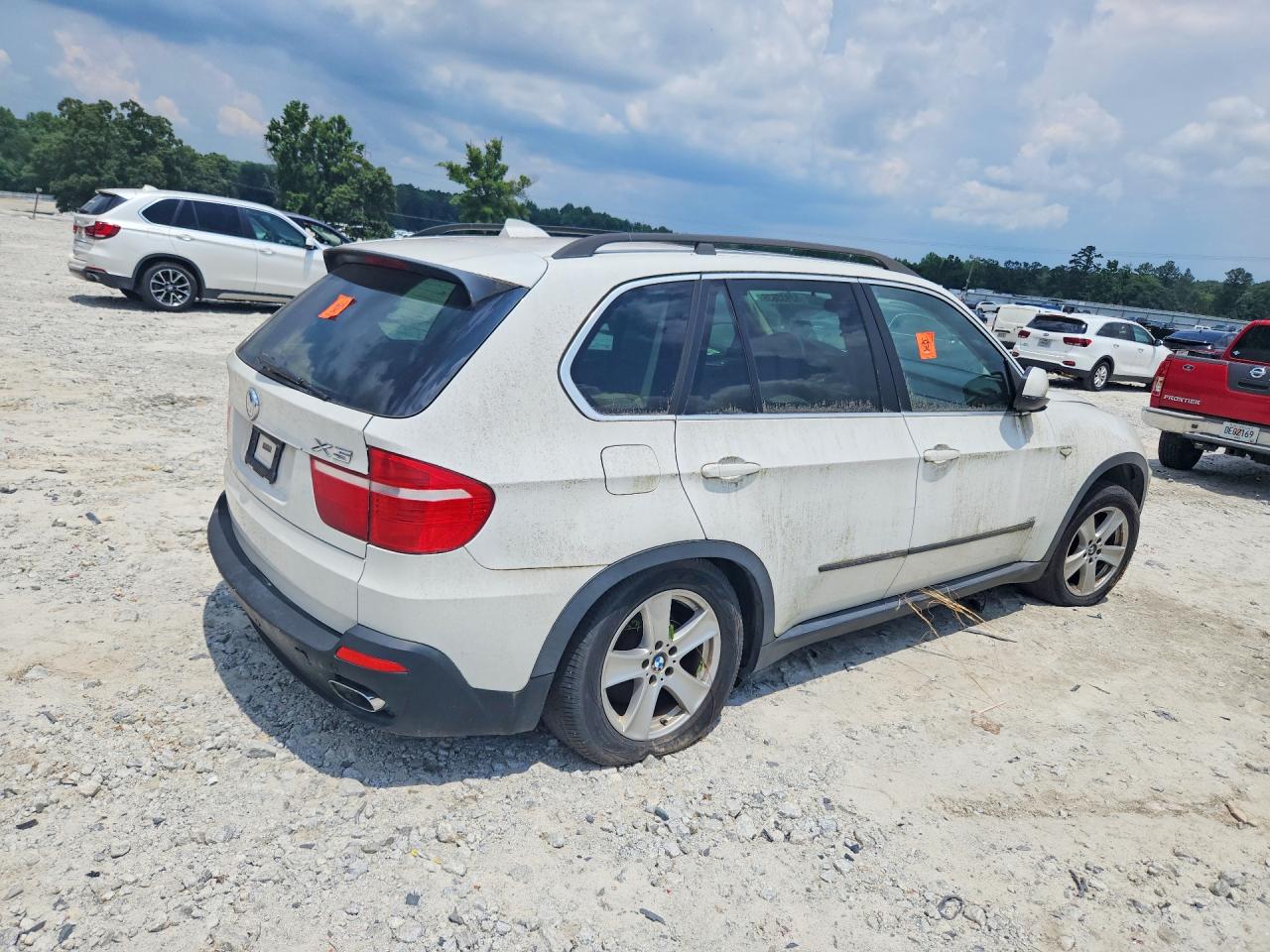 2008 Bmw X5 4.8i White vin: 5UXFE83508L162088