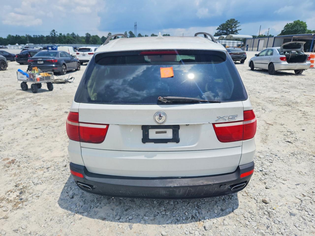 2008 Bmw X5 4.8i White vin: 5UXFE83508L162088