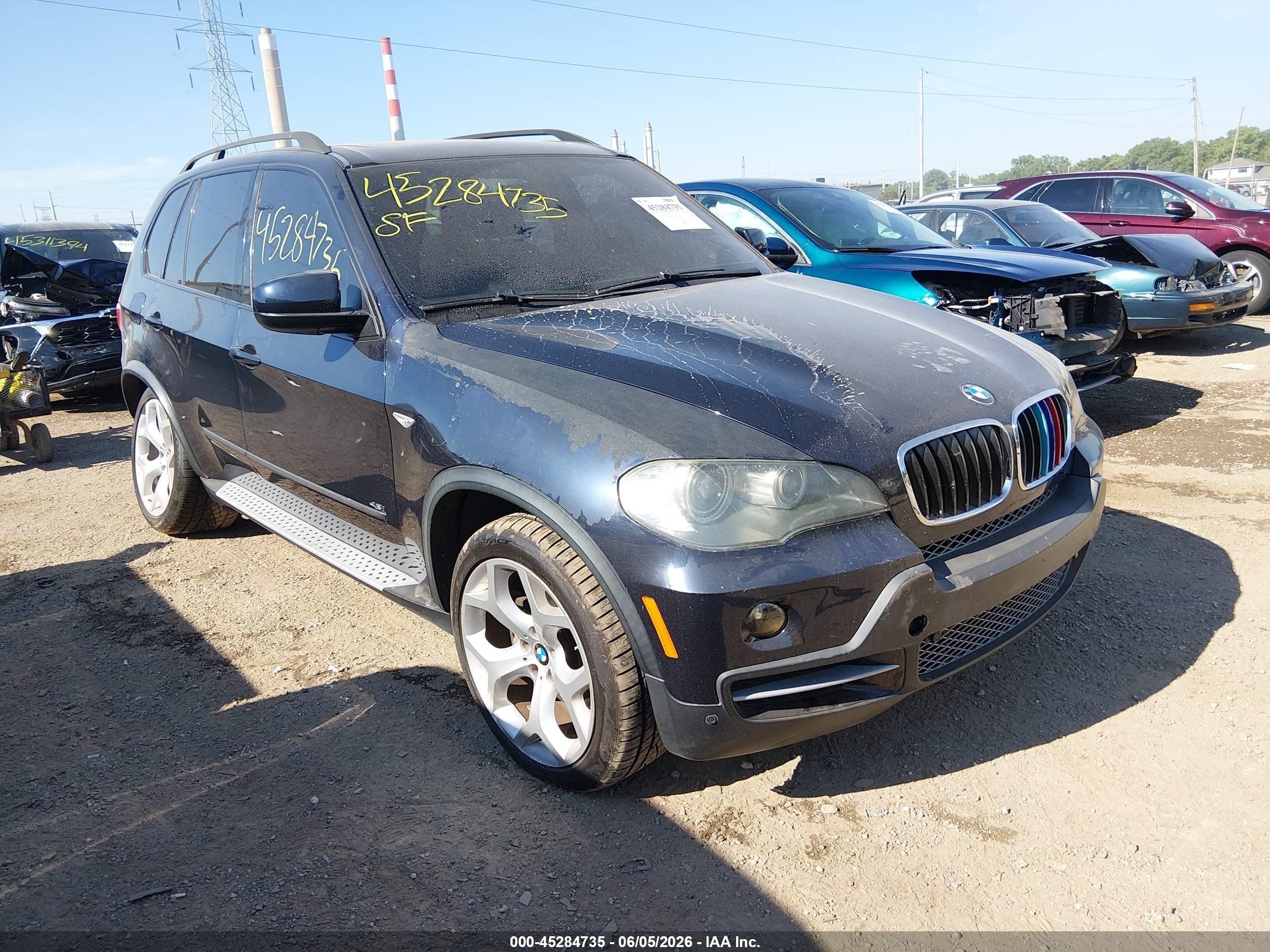 2008 Bmw X5 4.8i Black vin: 5UXFE83508L166366