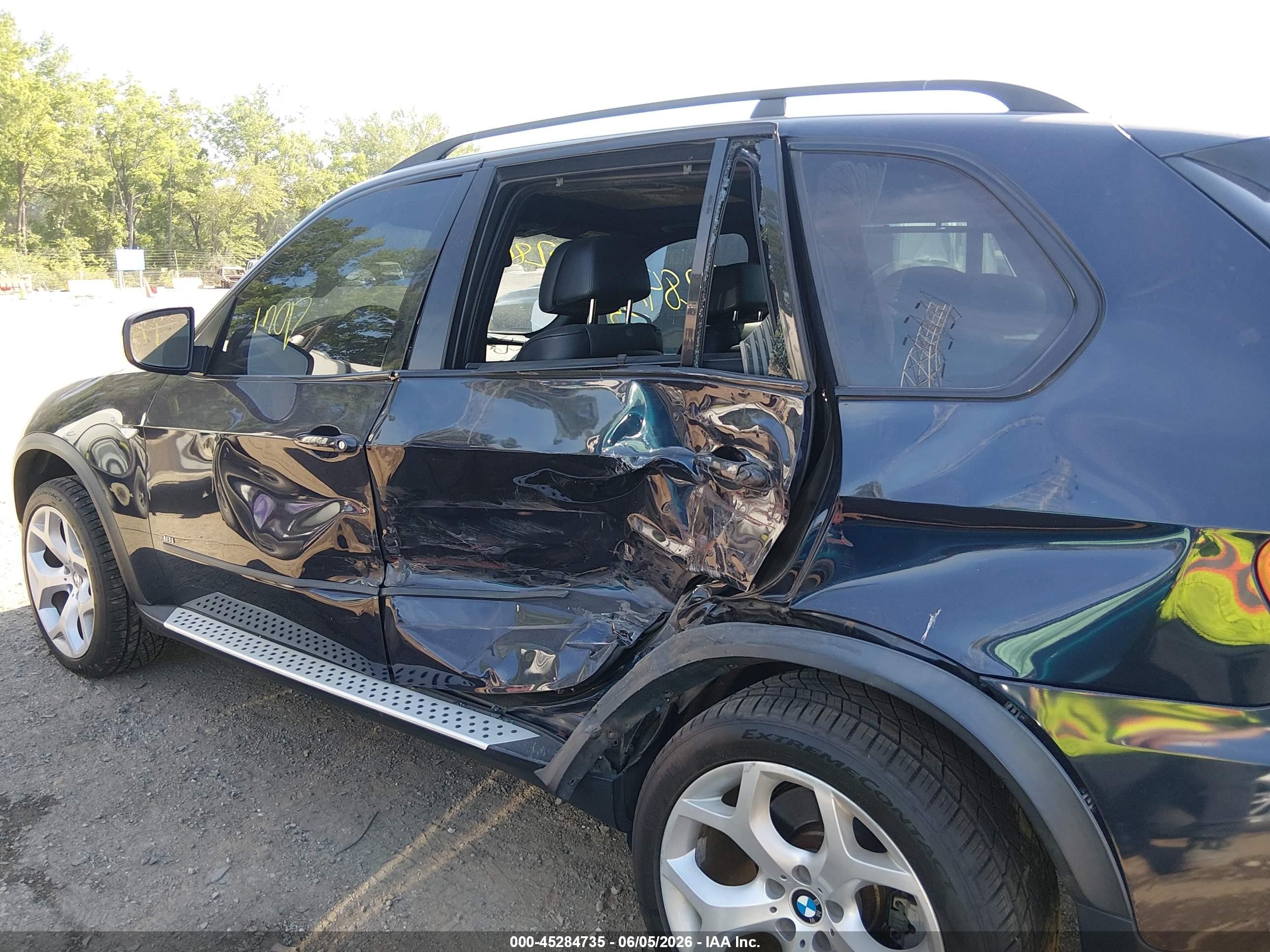 2008 Bmw X5 4.8i Black vin: 5UXFE83508L166366