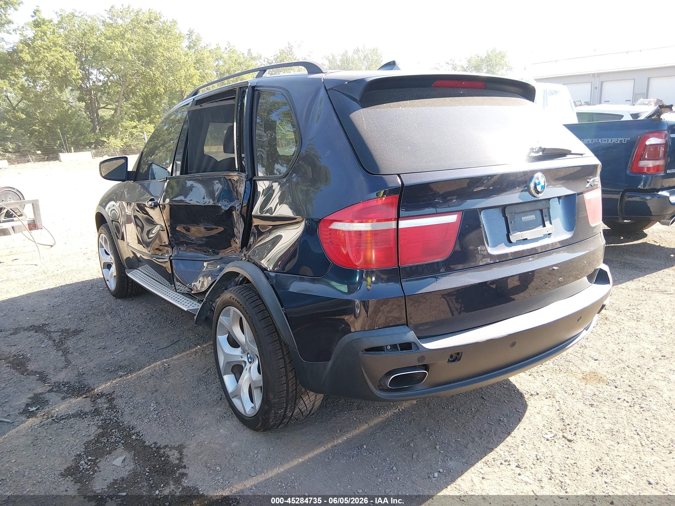 2008 Bmw X5 4.8i Black vin: 5UXFE83508L166366
