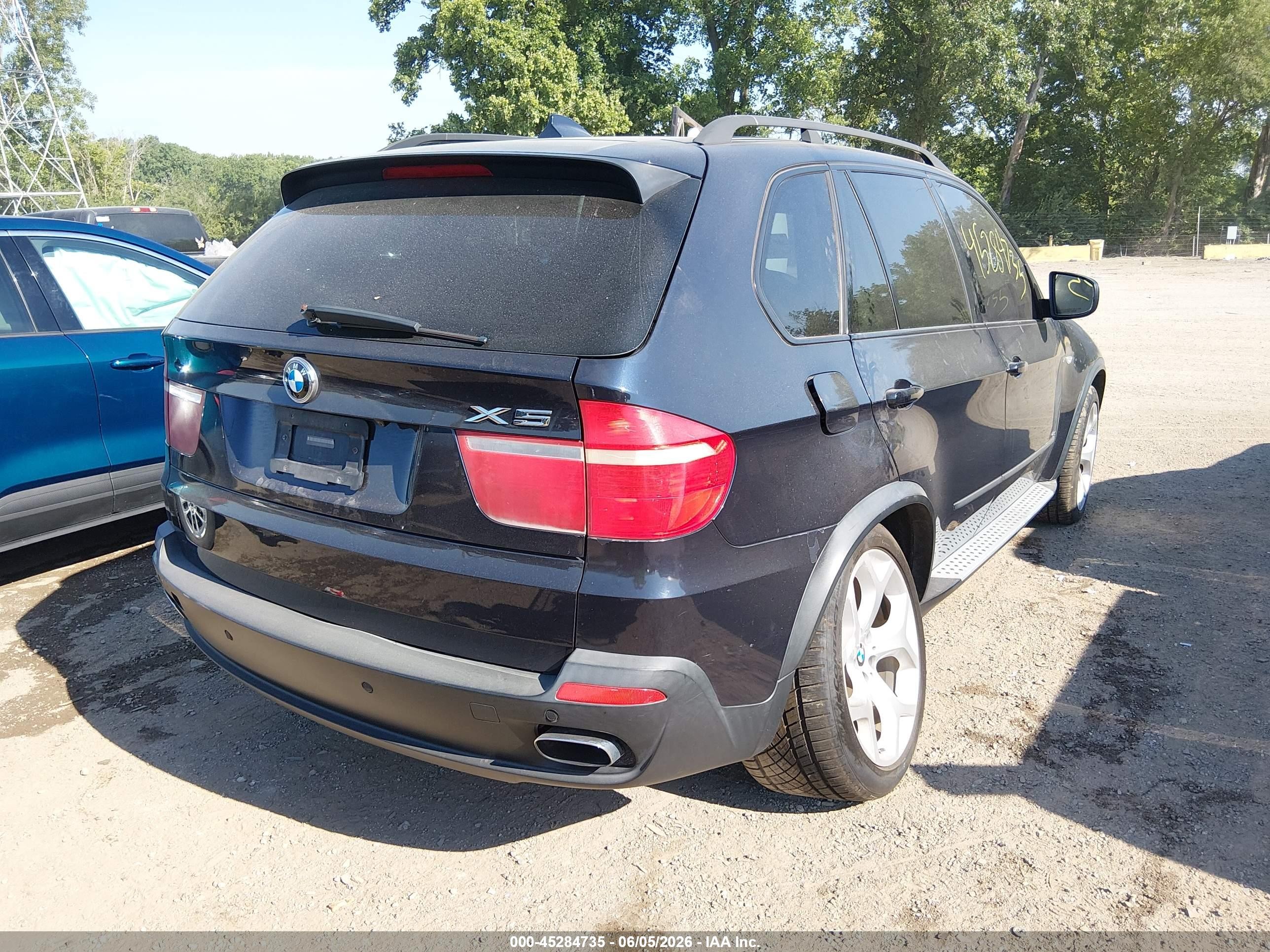 2008 Bmw X5 4.8i Black vin: 5UXFE83508L166366