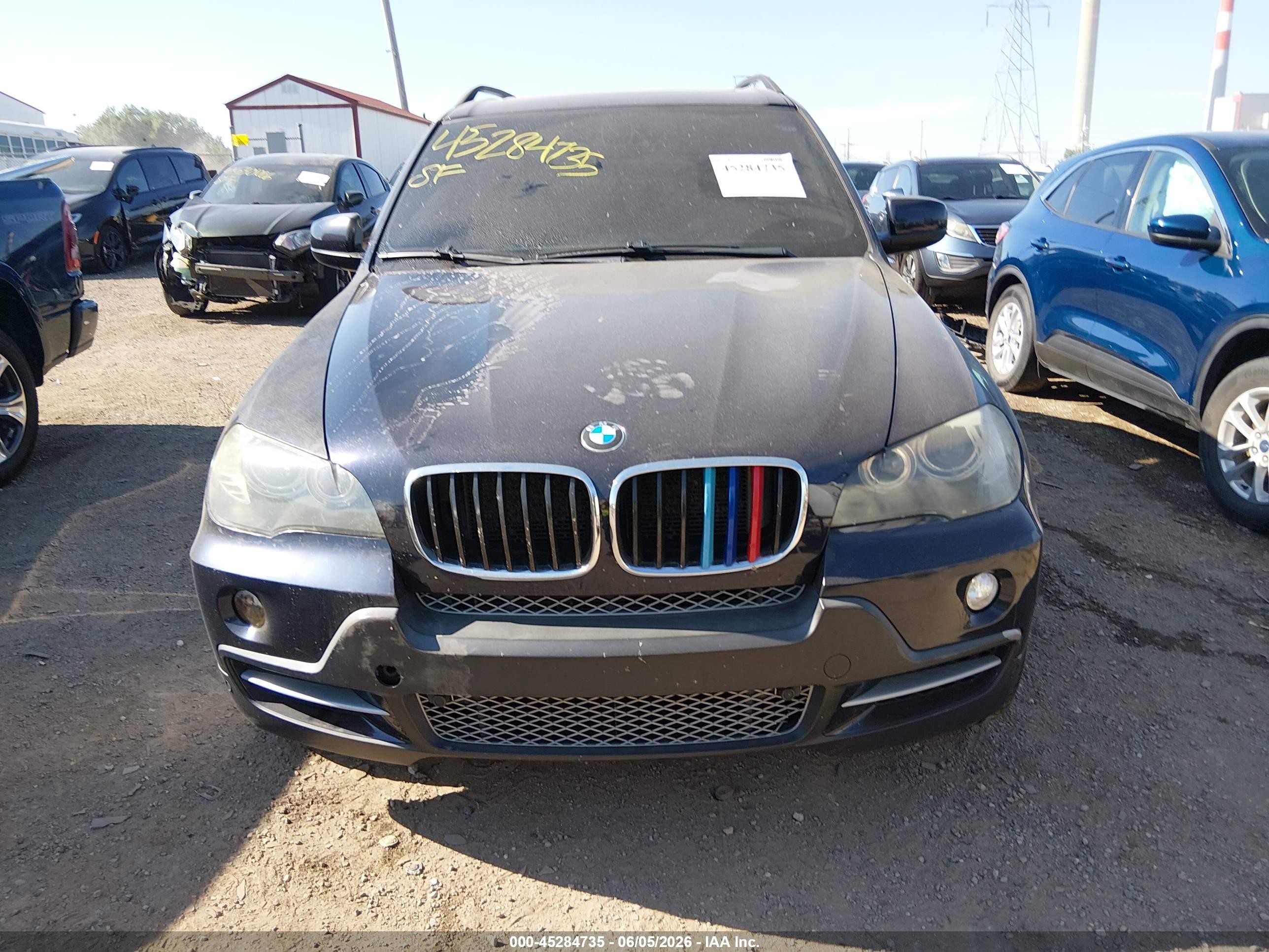 2008 Bmw X5 4.8i Black vin: 5UXFE83508L166366