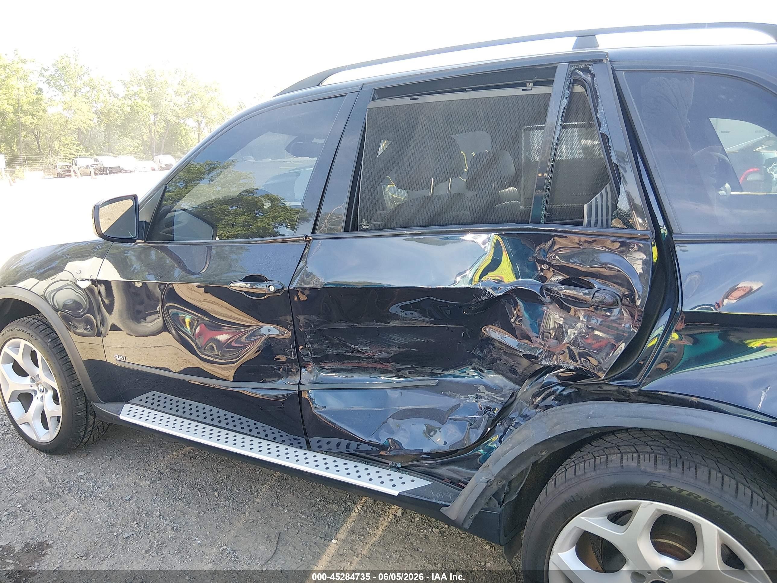 2008 Bmw X5 4.8i Black vin: 5UXFE83508L166366