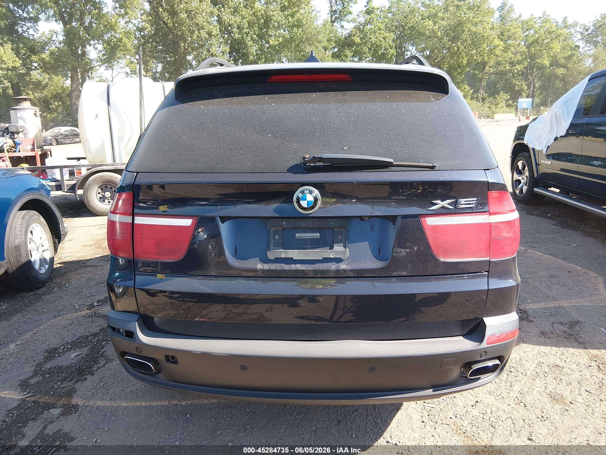 2008 Bmw X5 4.8i Black vin: 5UXFE83508L166366
