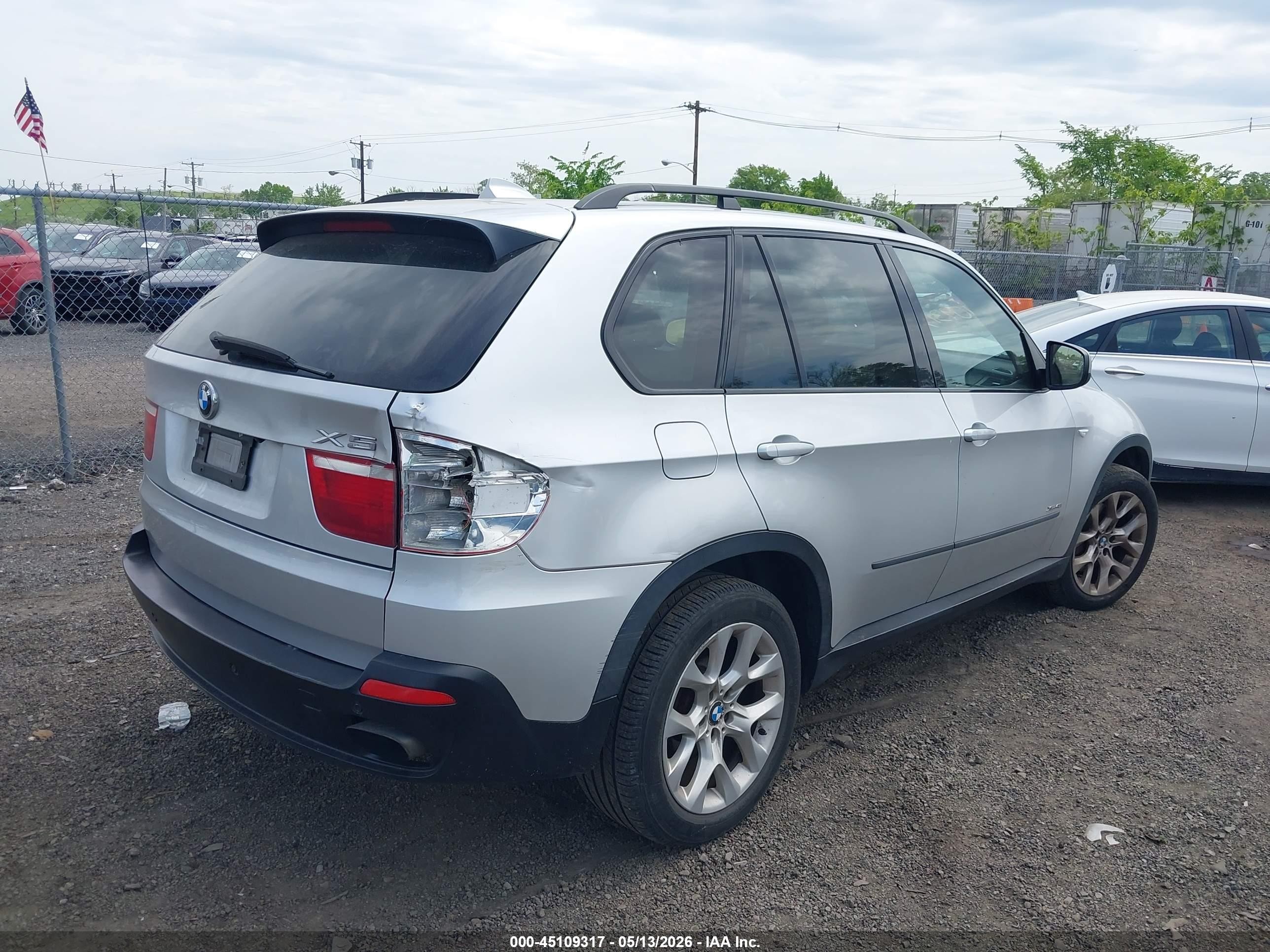 2009 Bmw X5 Xdrive48i Silver vin: 5UXFE83509L171715