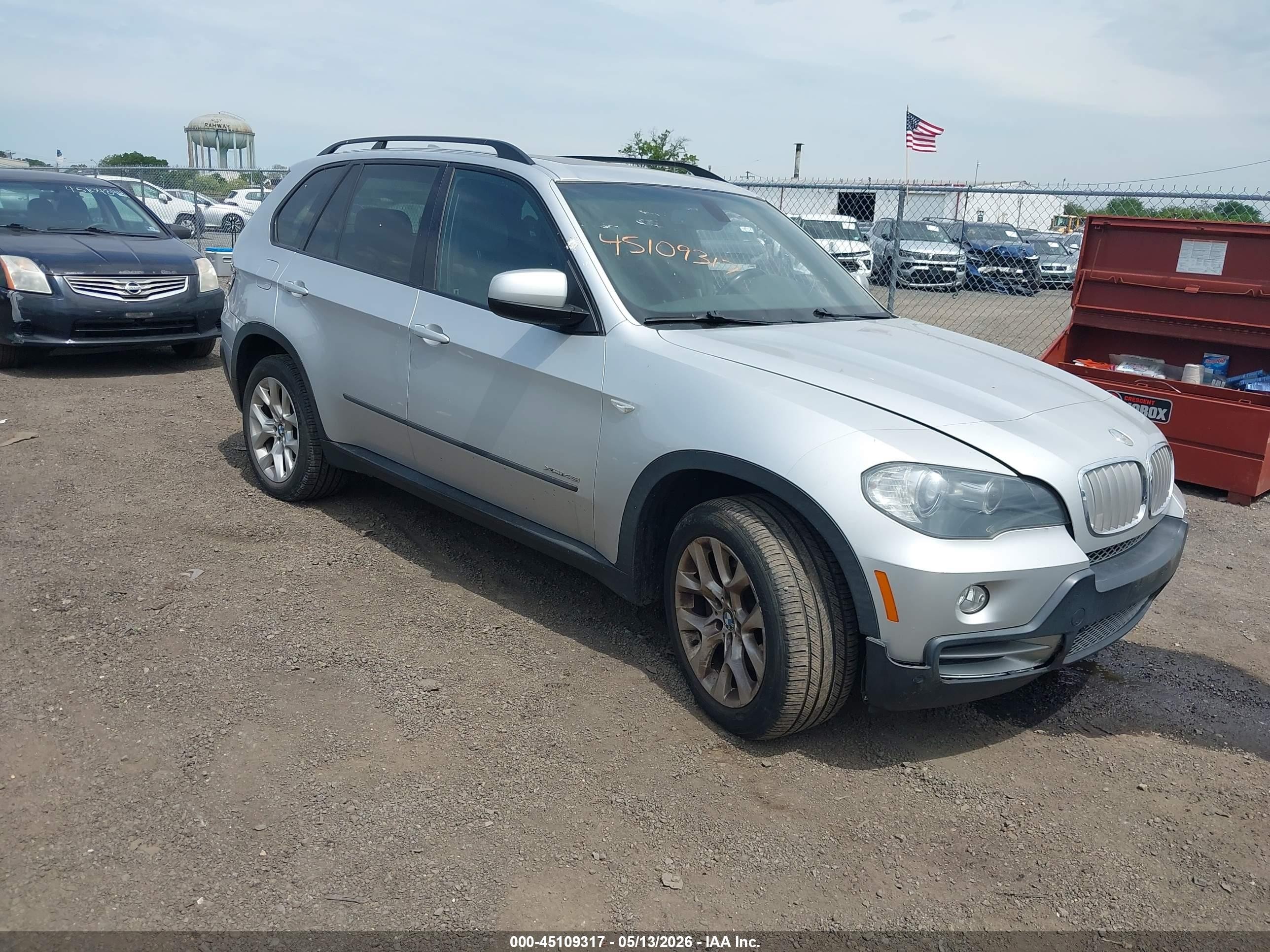 2009 Bmw X5 Xdrive48i Silver vin: 5UXFE83509L171715
