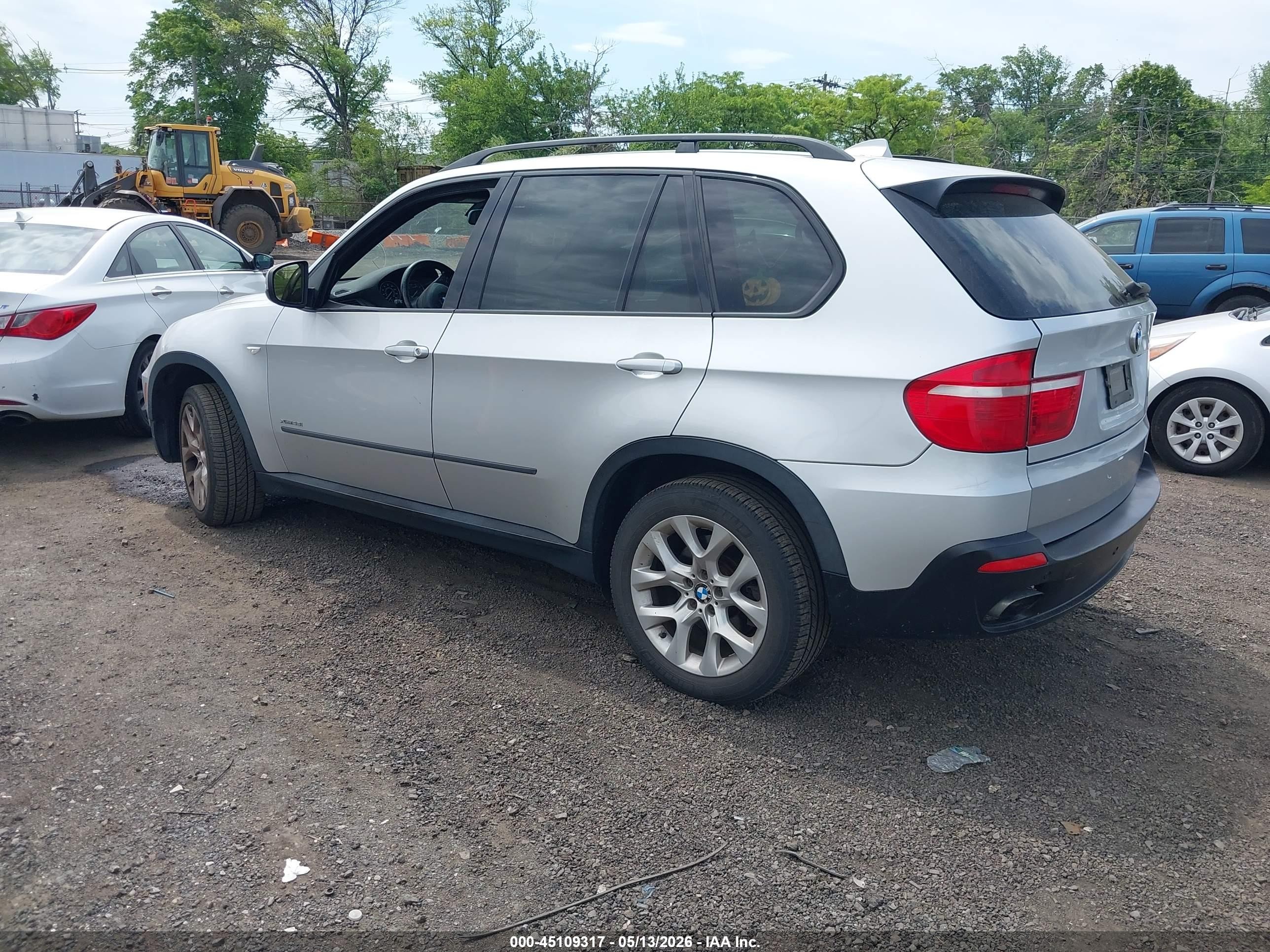 2009 Bmw X5 Xdrive48i Silver vin: 5UXFE83509L171715
