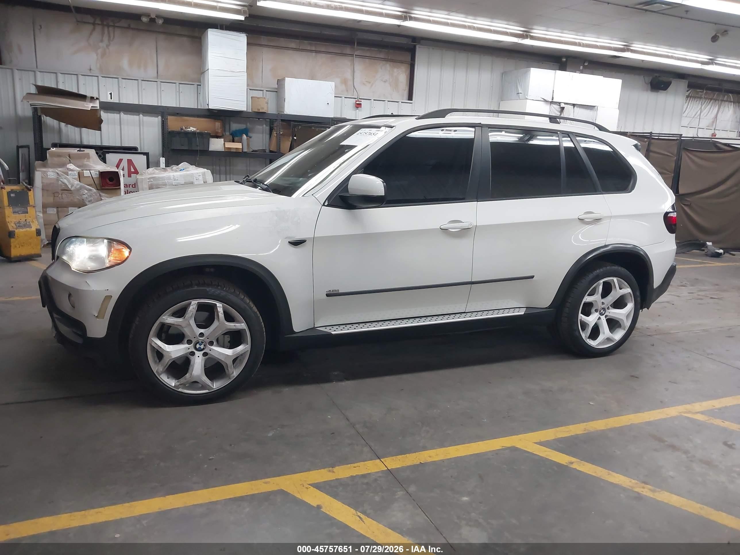 2007 Bmw X5 4.8i Белый vin: 5UXFE83517LZ38369