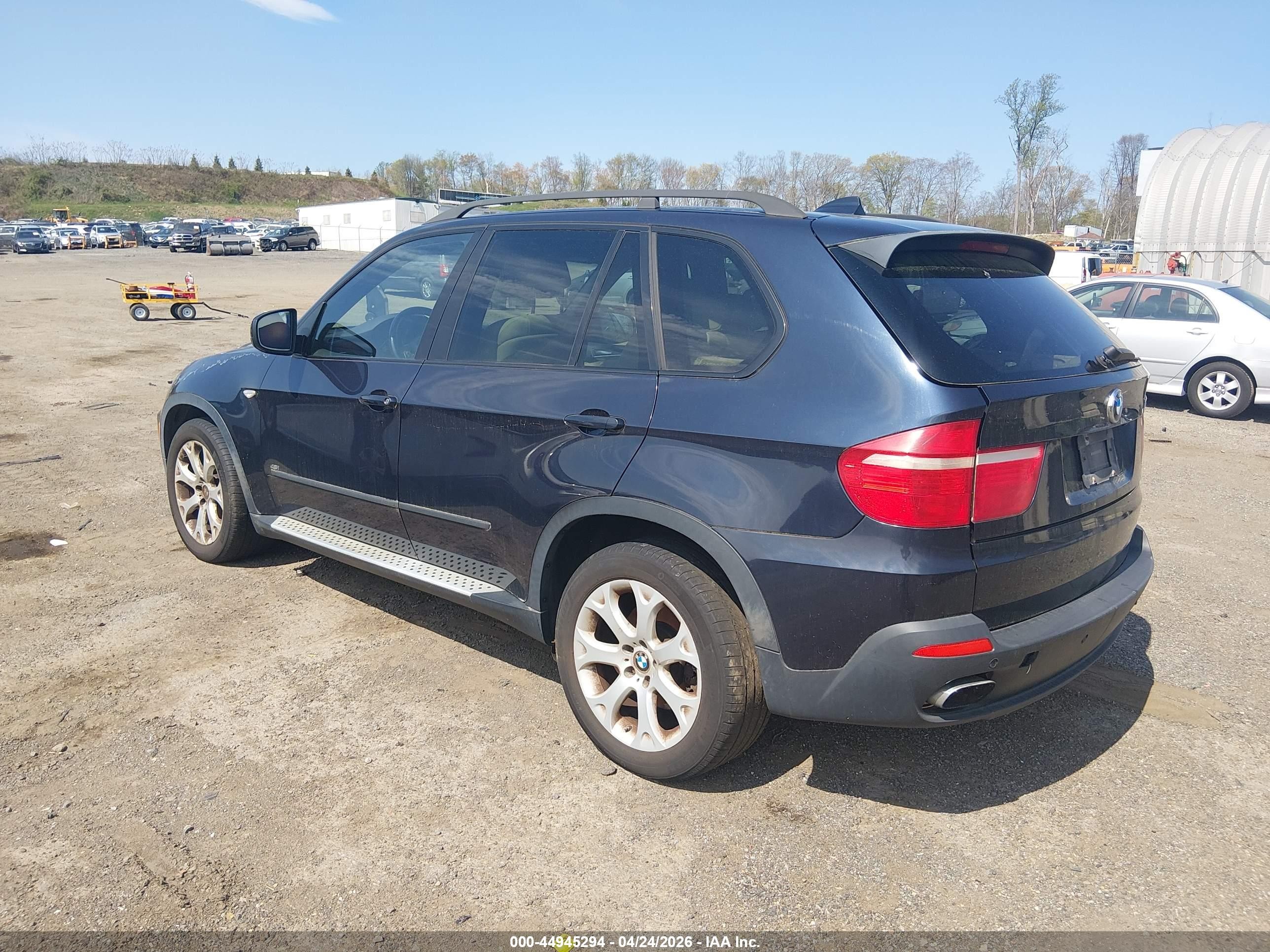 2008 Bmw X5 4.8i Blue vin: 5UXFE83518L165114