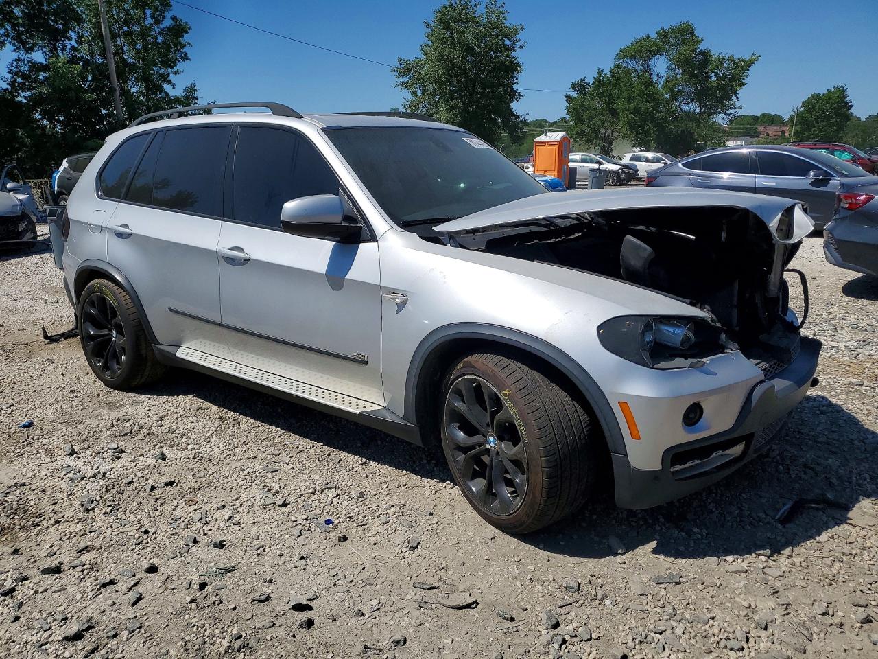 2008 Bmw X5 4.8i Silver vin: 5UXFE83518L166585