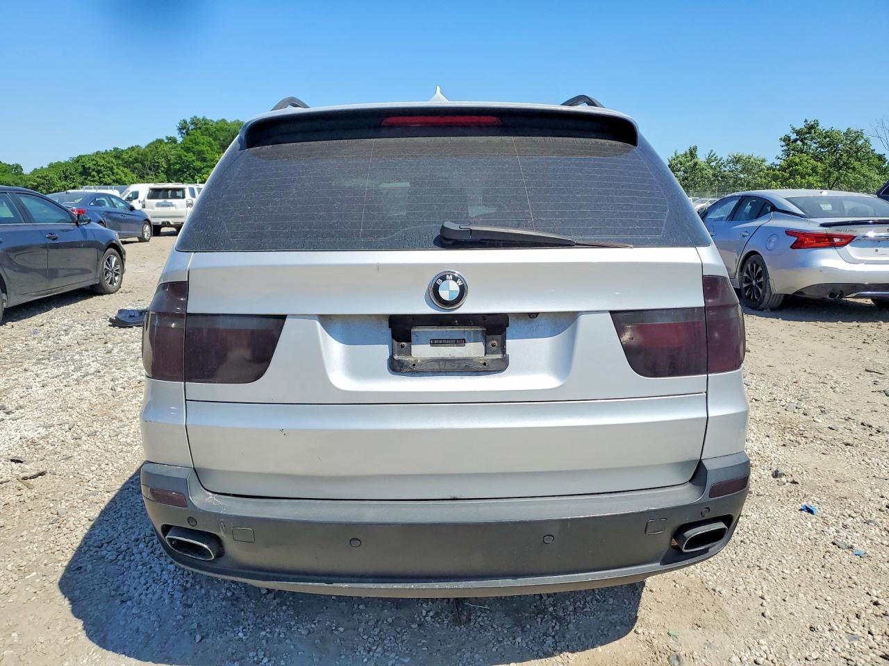 2008 Bmw X5 4.8i Silver vin: 5UXFE83518L166585