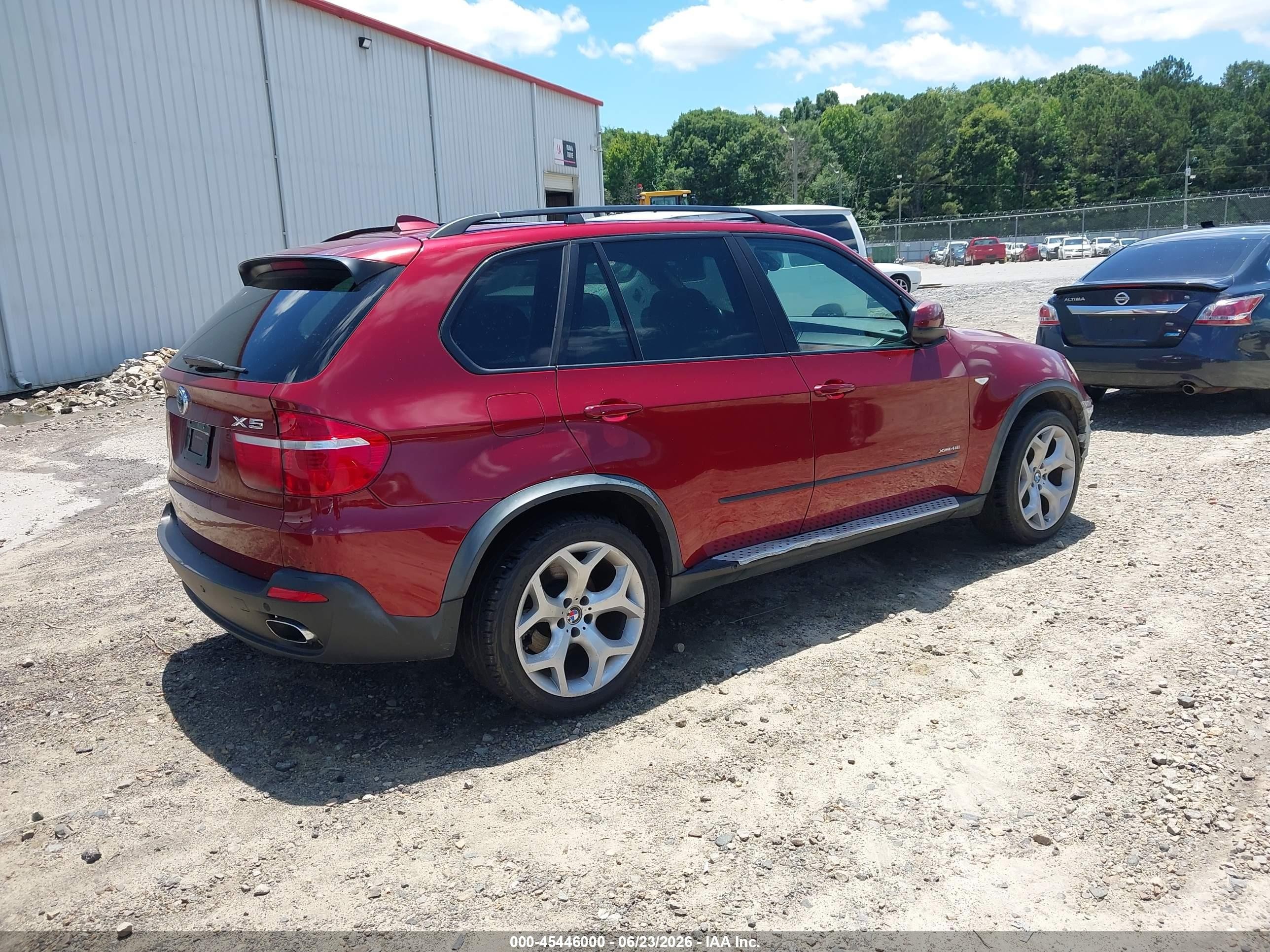 2009 Bmw X5 Xdrive48i Red vin: 5UXFE83519L170587