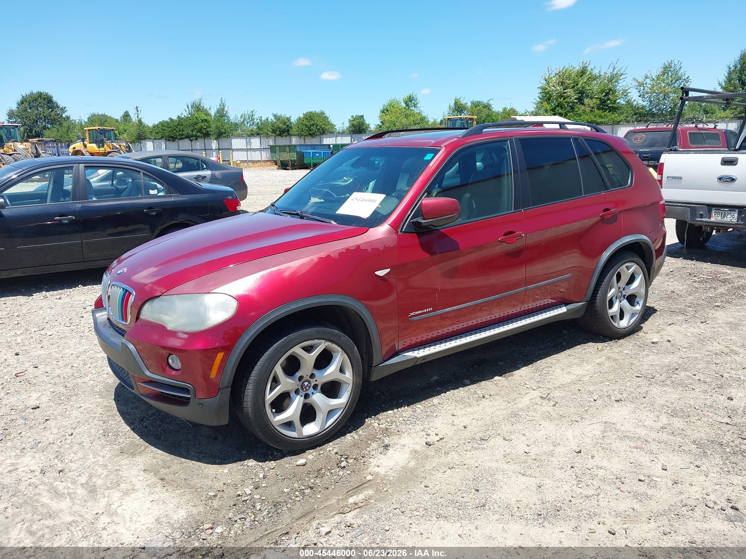2009 Bmw X5 Xdrive48i Red vin: 5UXFE83519L170587