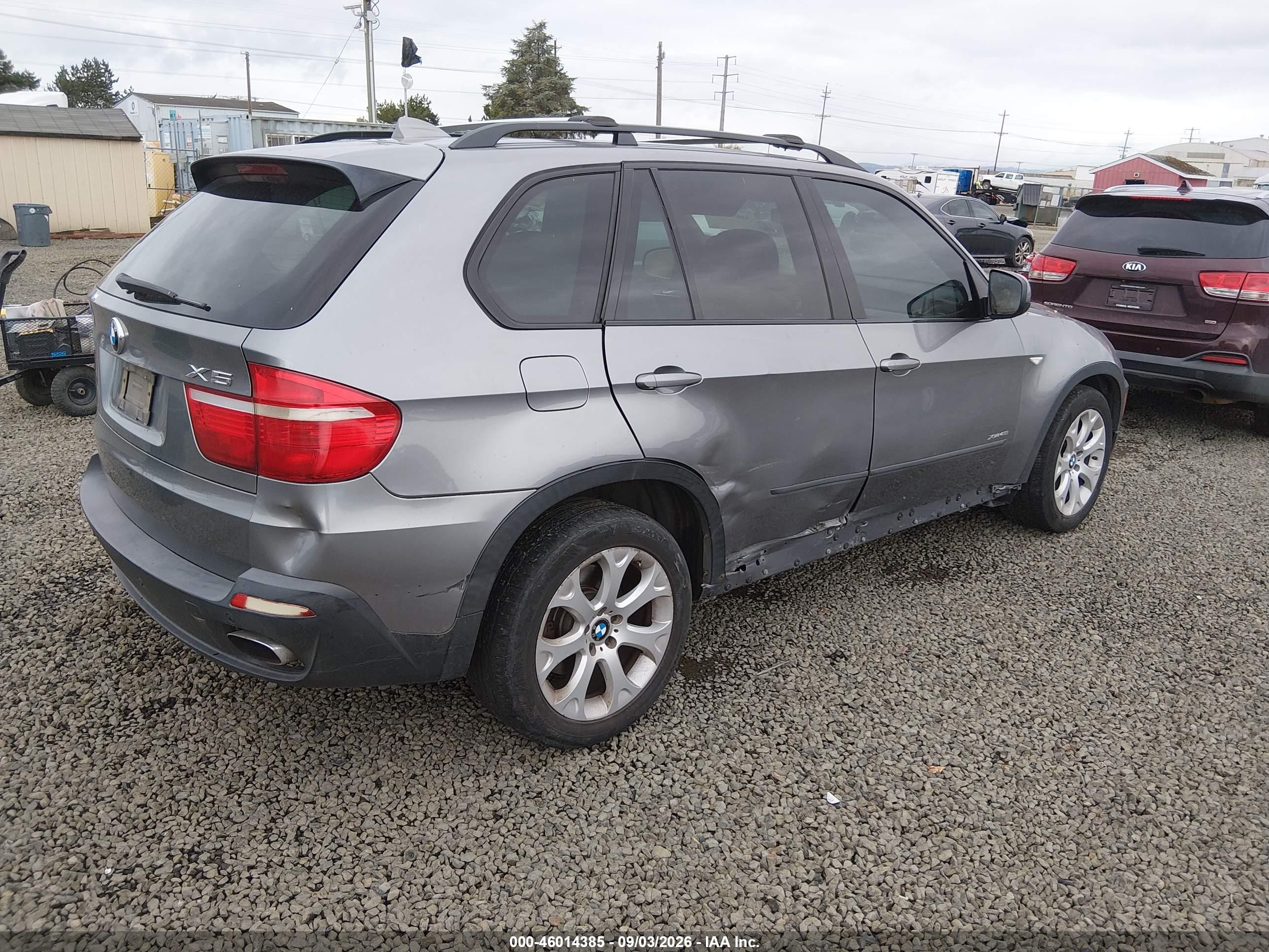 2009 Bmw X5 Xdrive48i Gray vin: 5UXFE83519L171447
