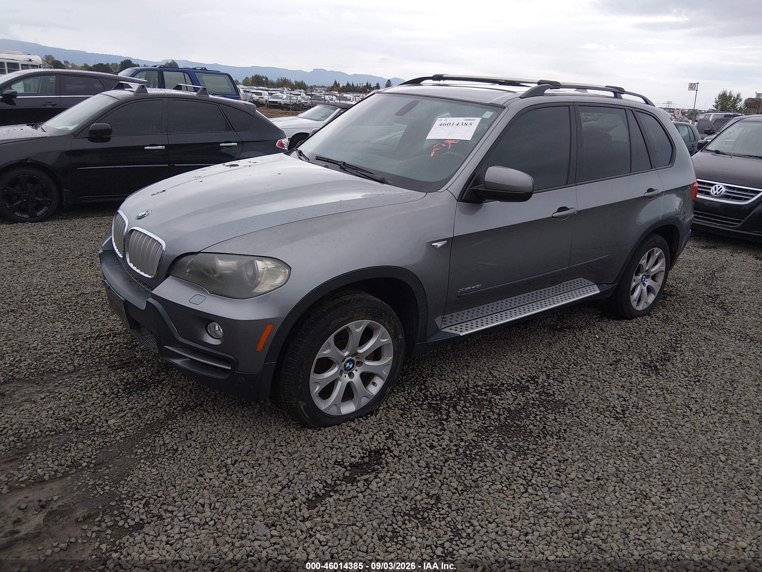 2009 Bmw X5 Xdrive48i Gray vin: 5UXFE83519L171447
