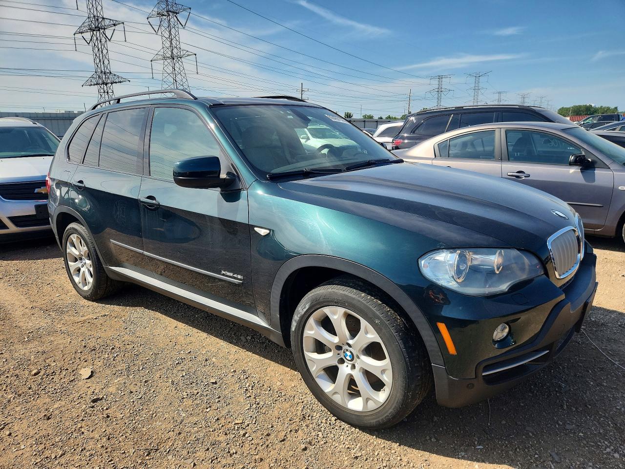 2009 Bmw X5 Xdrive48i Green vin: 5UXFE83519L310069