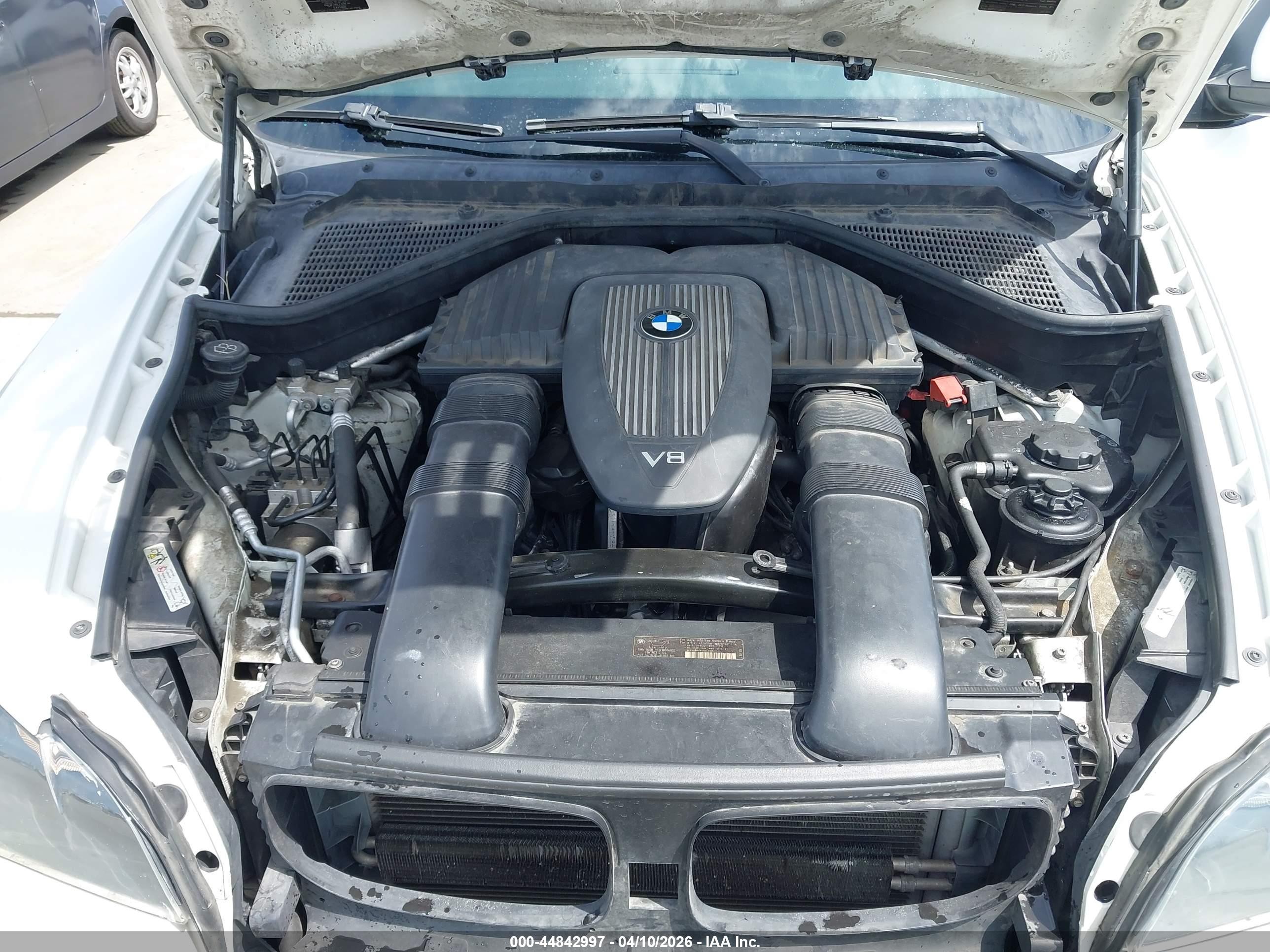 2008 Bmw X5 4.8i White vin: 5UXFE83528L166966