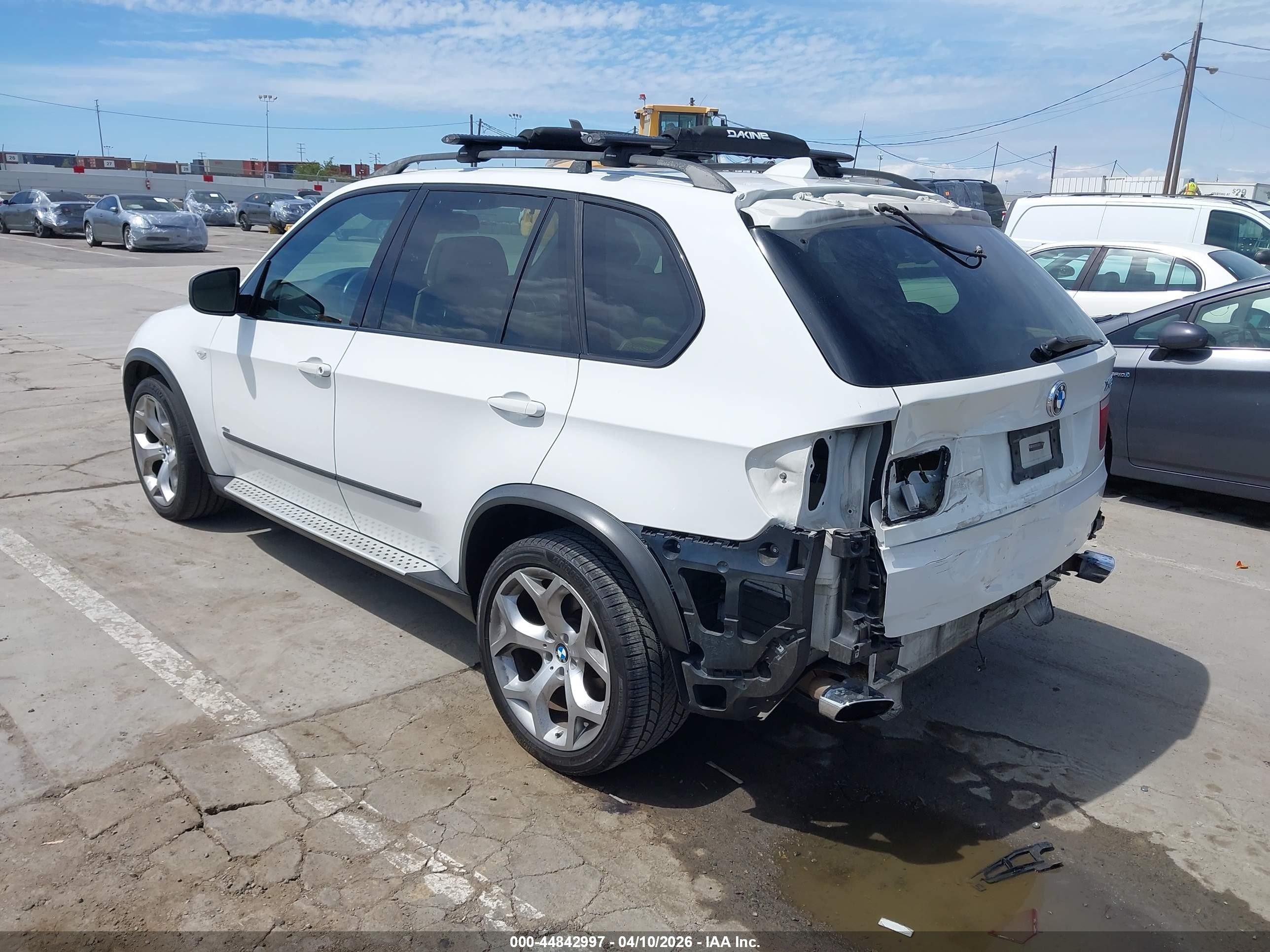 2008 Bmw X5 4.8i White vin: 5UXFE83528L166966