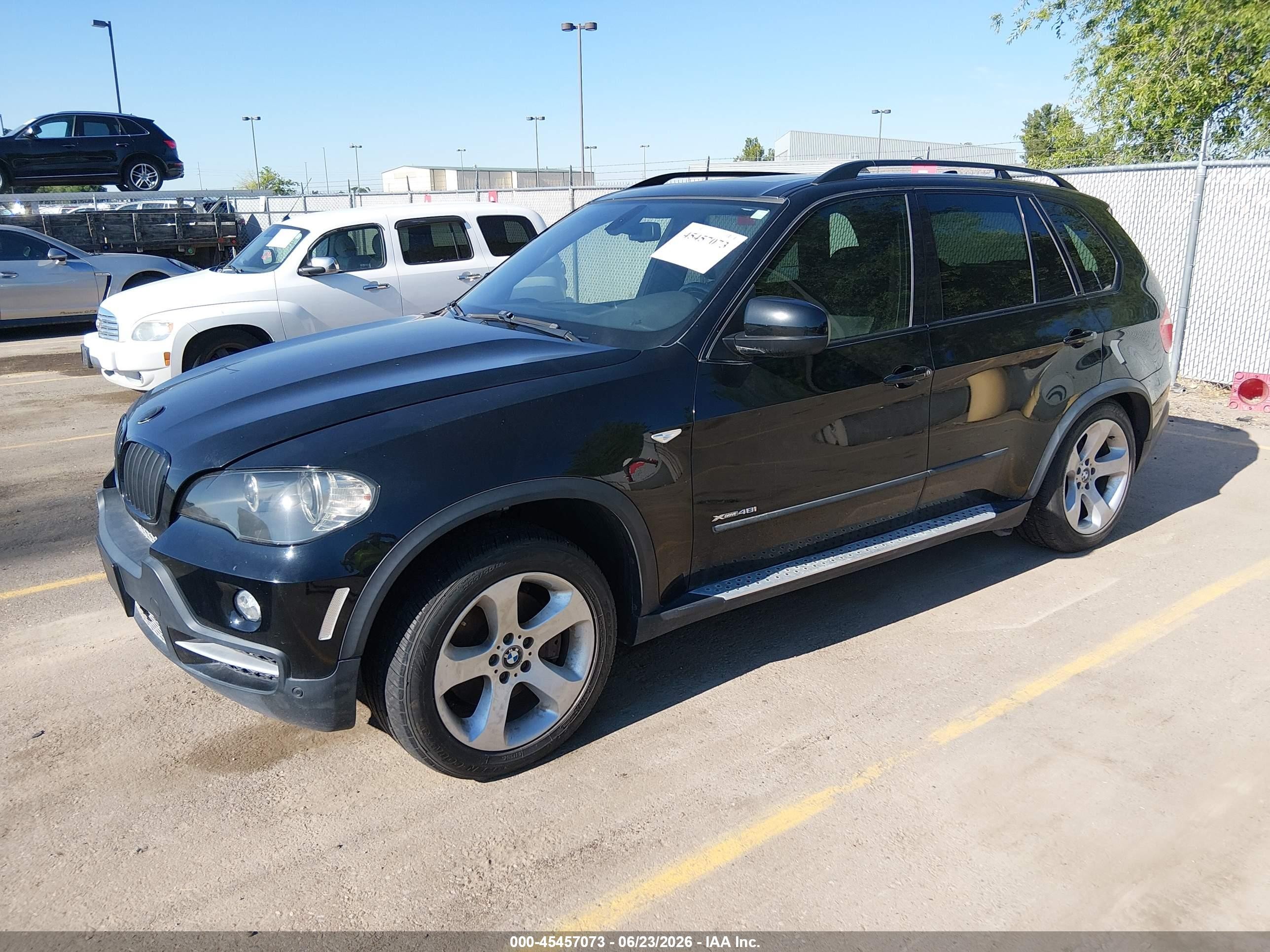 2009 Bmw X5 Xdrive48i Black vin: 5UXFE83529L169433