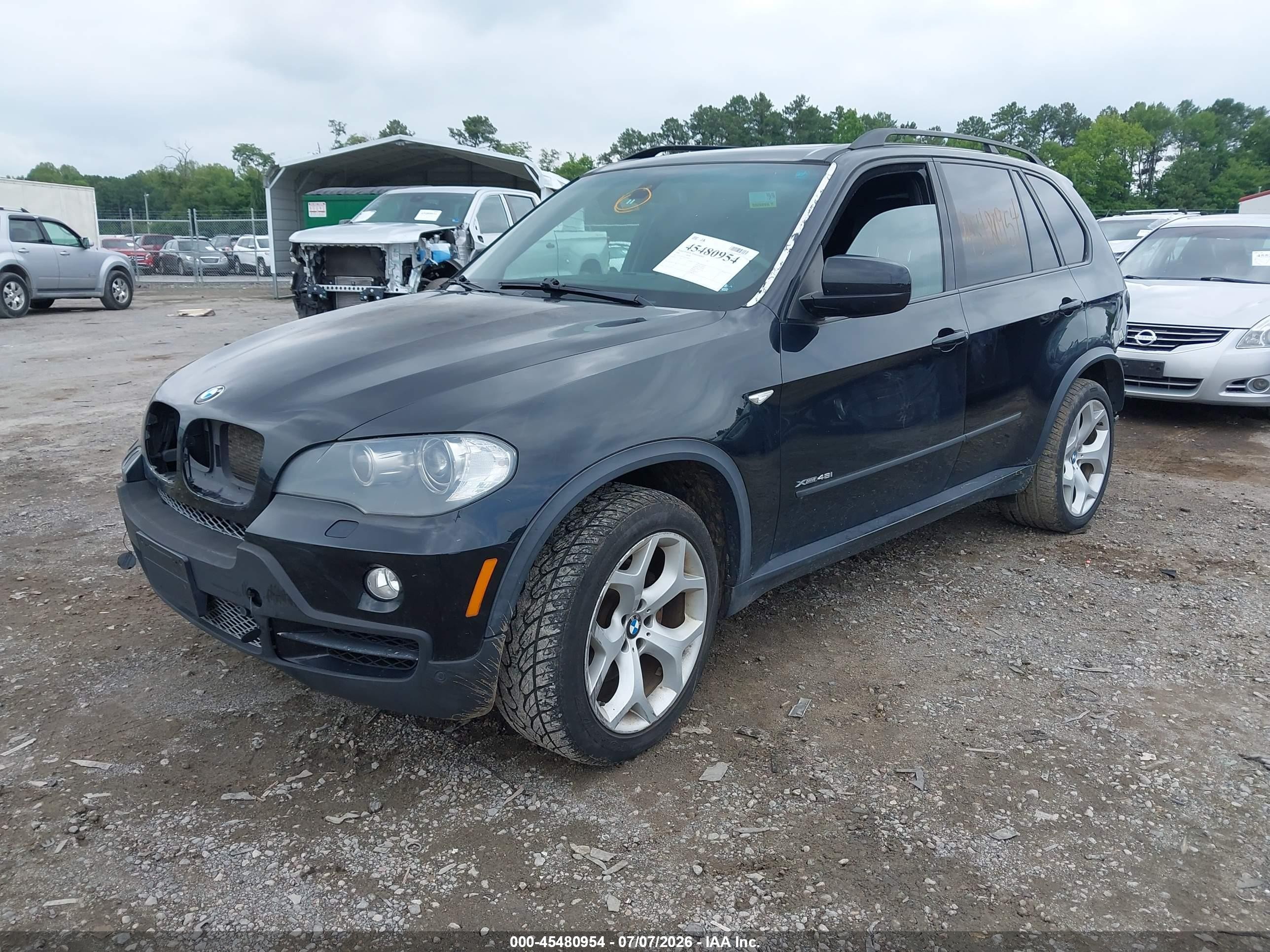 2009 Bmw X5 Xdrive48i Black vin: 5UXFE83529L310291