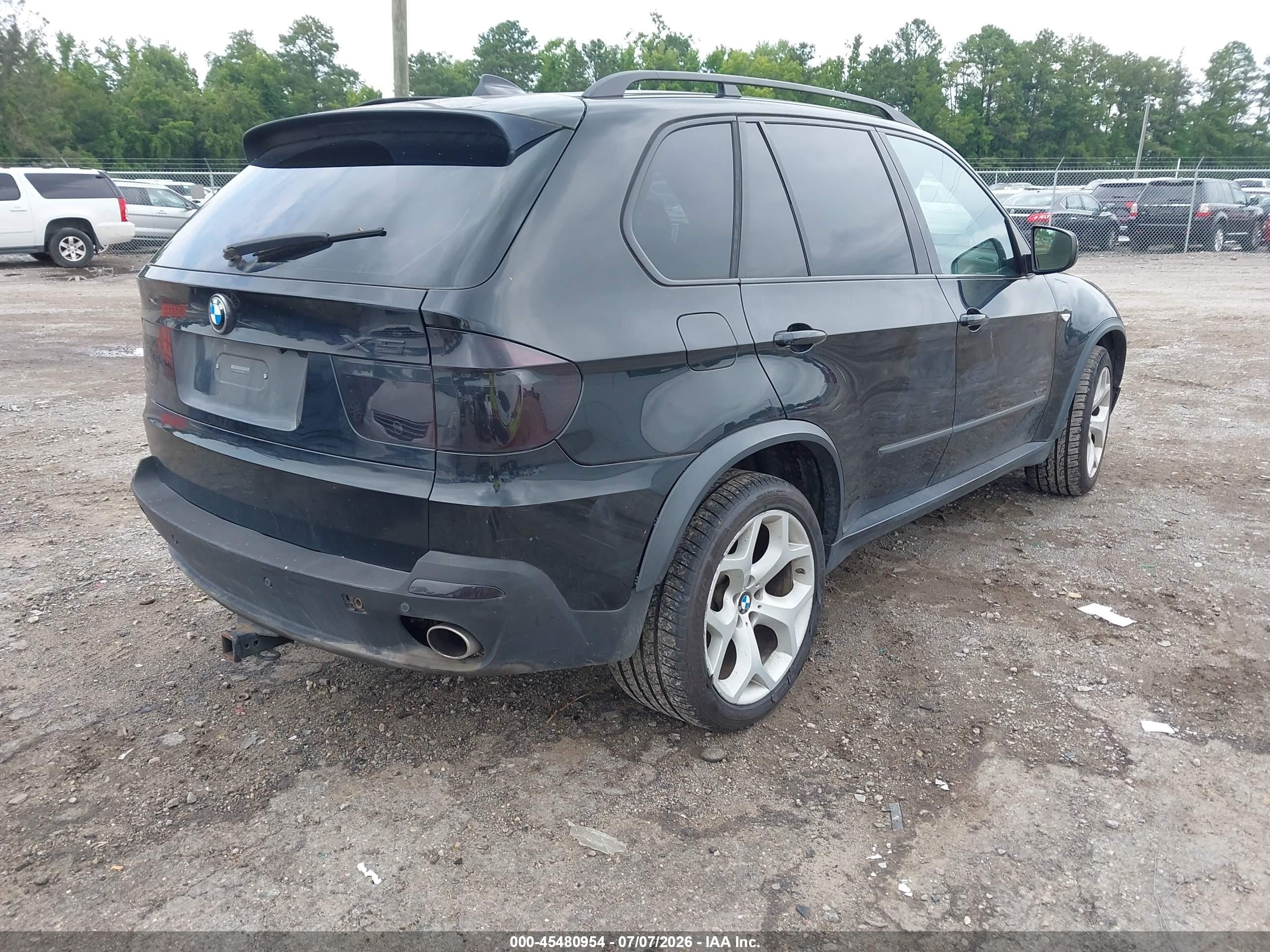 2009 Bmw X5 Xdrive48i Black vin: 5UXFE83529L310291