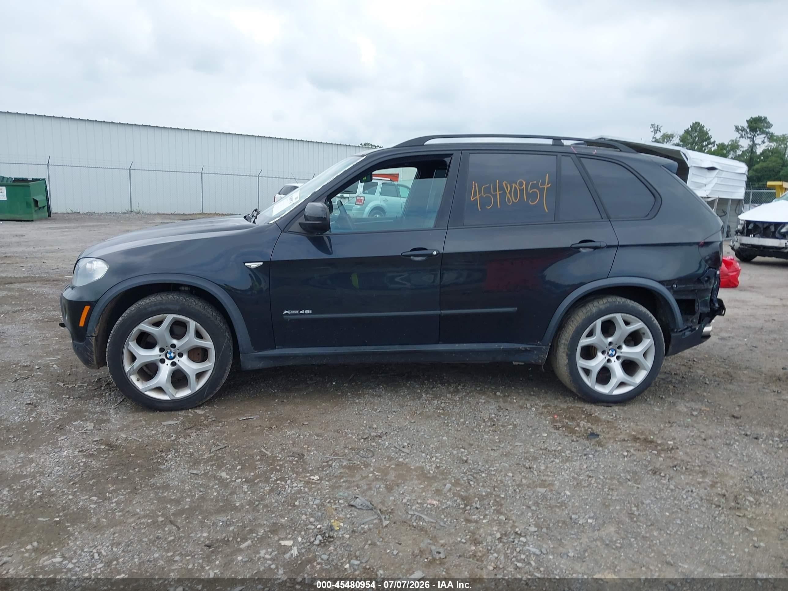 2009 Bmw X5 Xdrive48i Black vin: 5UXFE83529L310291