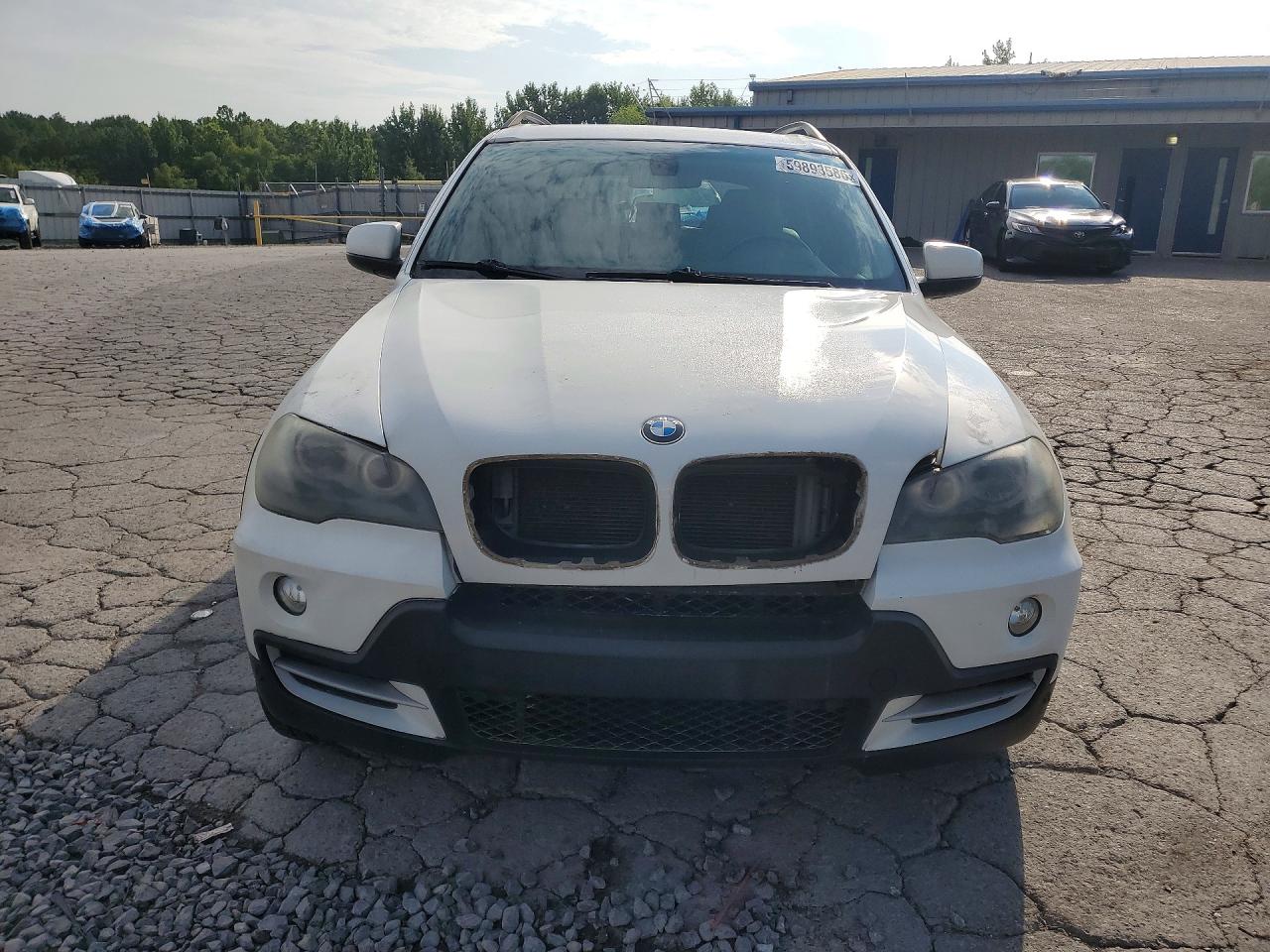 2007 Bmw X5 4.8i White vin: 5UXFE83537LZ44271