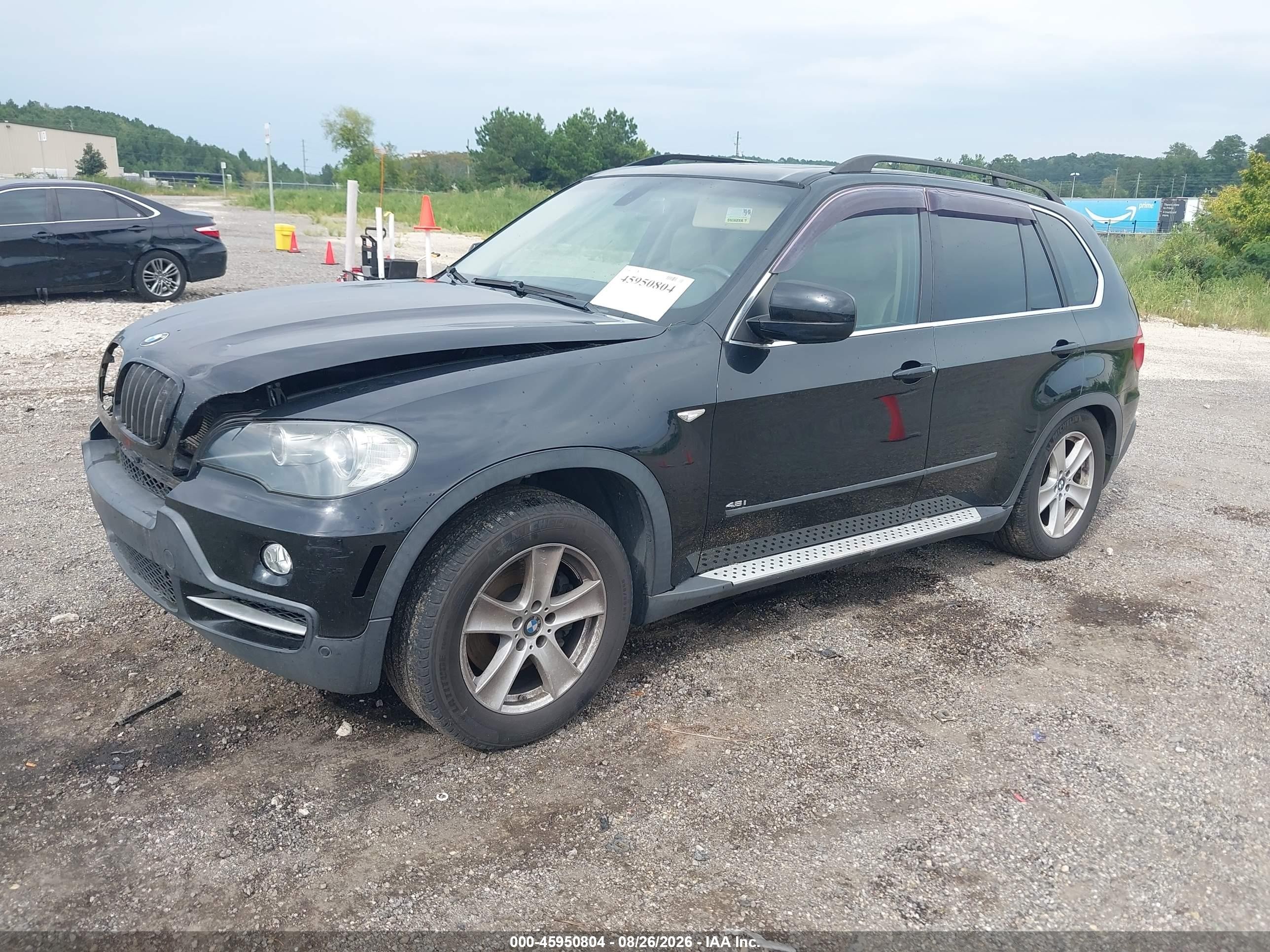 2008 Bmw X5 4.8i Black vin: 5UXFE83538L160612