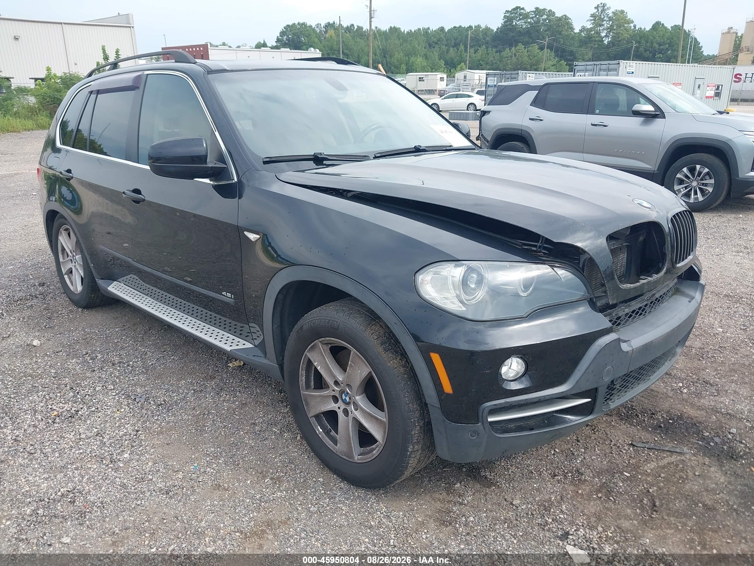 2008 Bmw X5 4.8i Black vin: 5UXFE83538L160612
