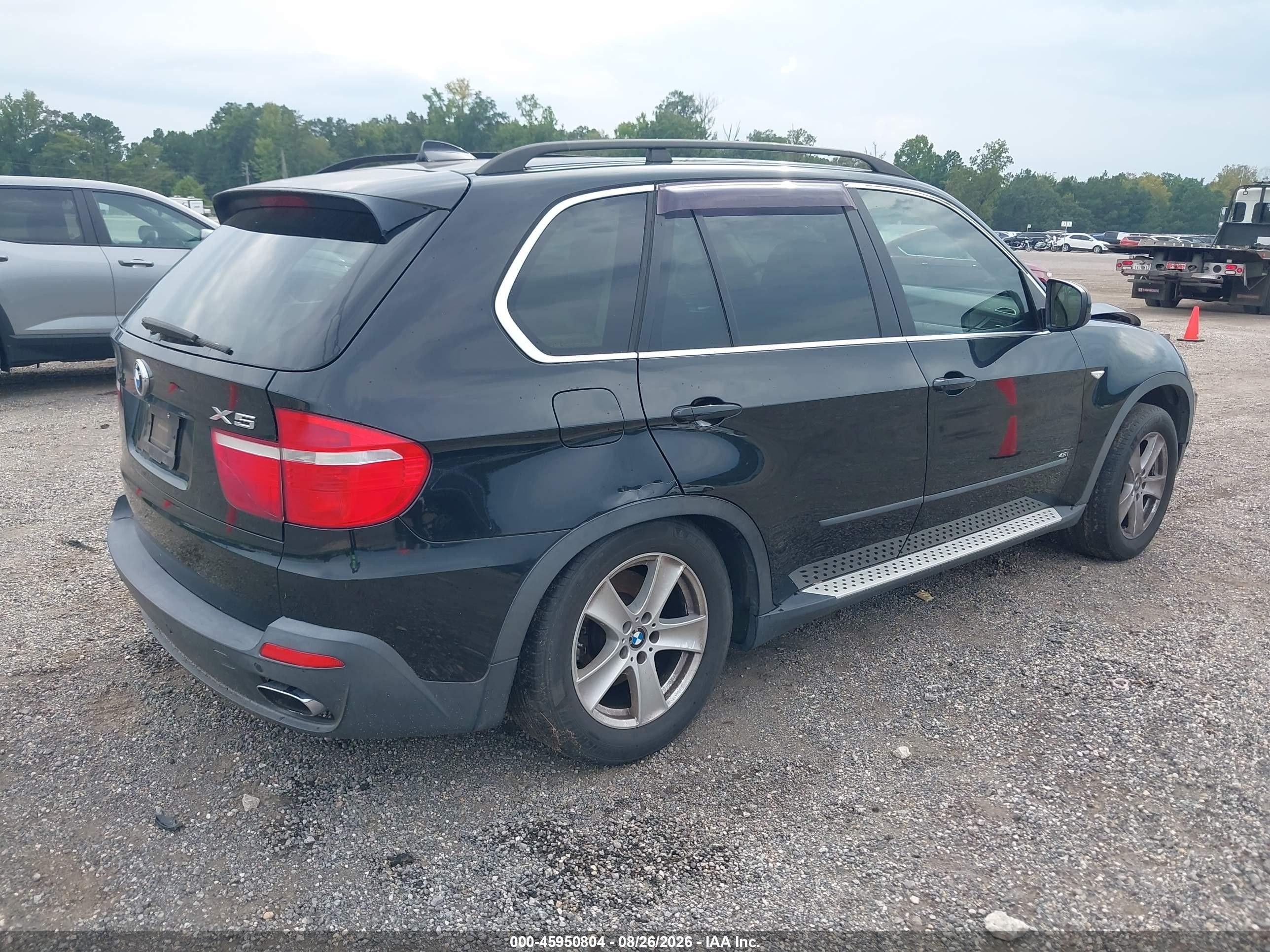 2008 Bmw X5 4.8i Black vin: 5UXFE83538L160612
