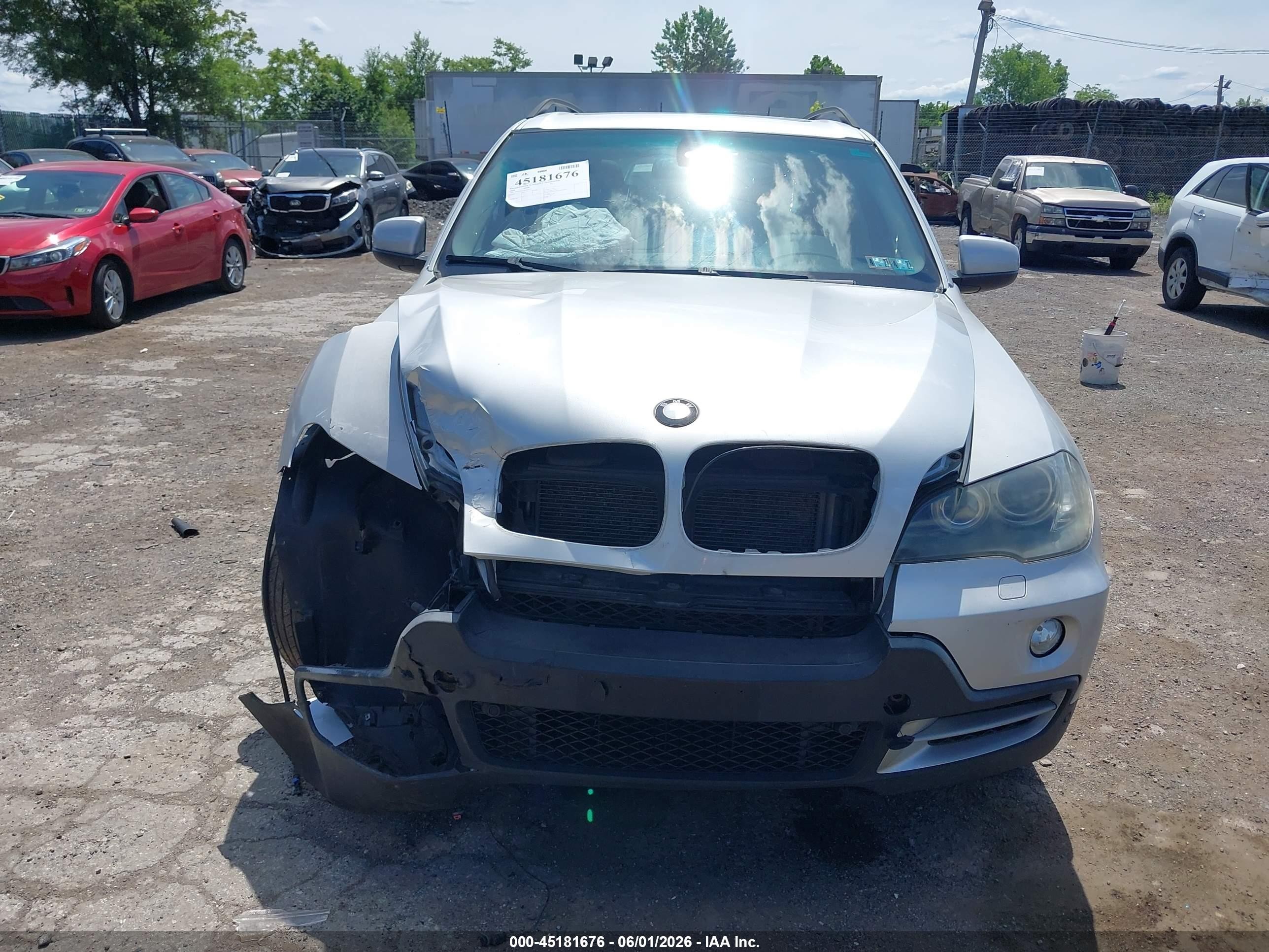 2008 Bmw X5 4.8i Silver vin: 5UXFE83538L167205