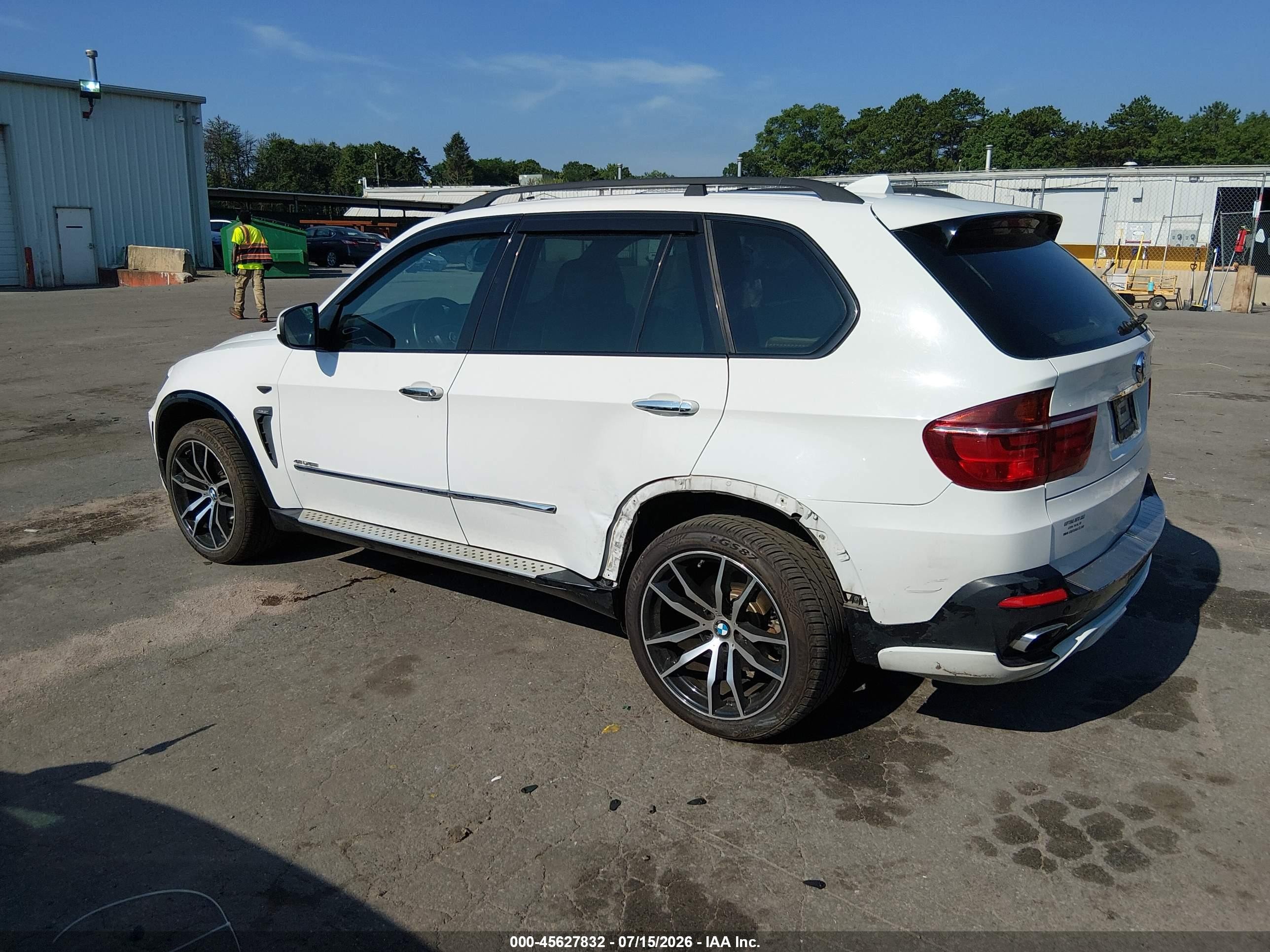 2008 Bmw X5 4.8i White vin: 5UXFE83538L167429