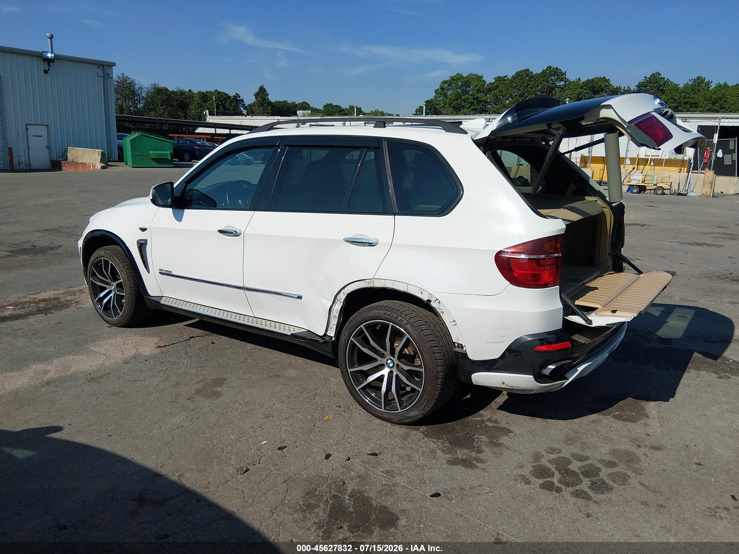 2008 Bmw X5 4.8i White vin: 5UXFE83538L167429