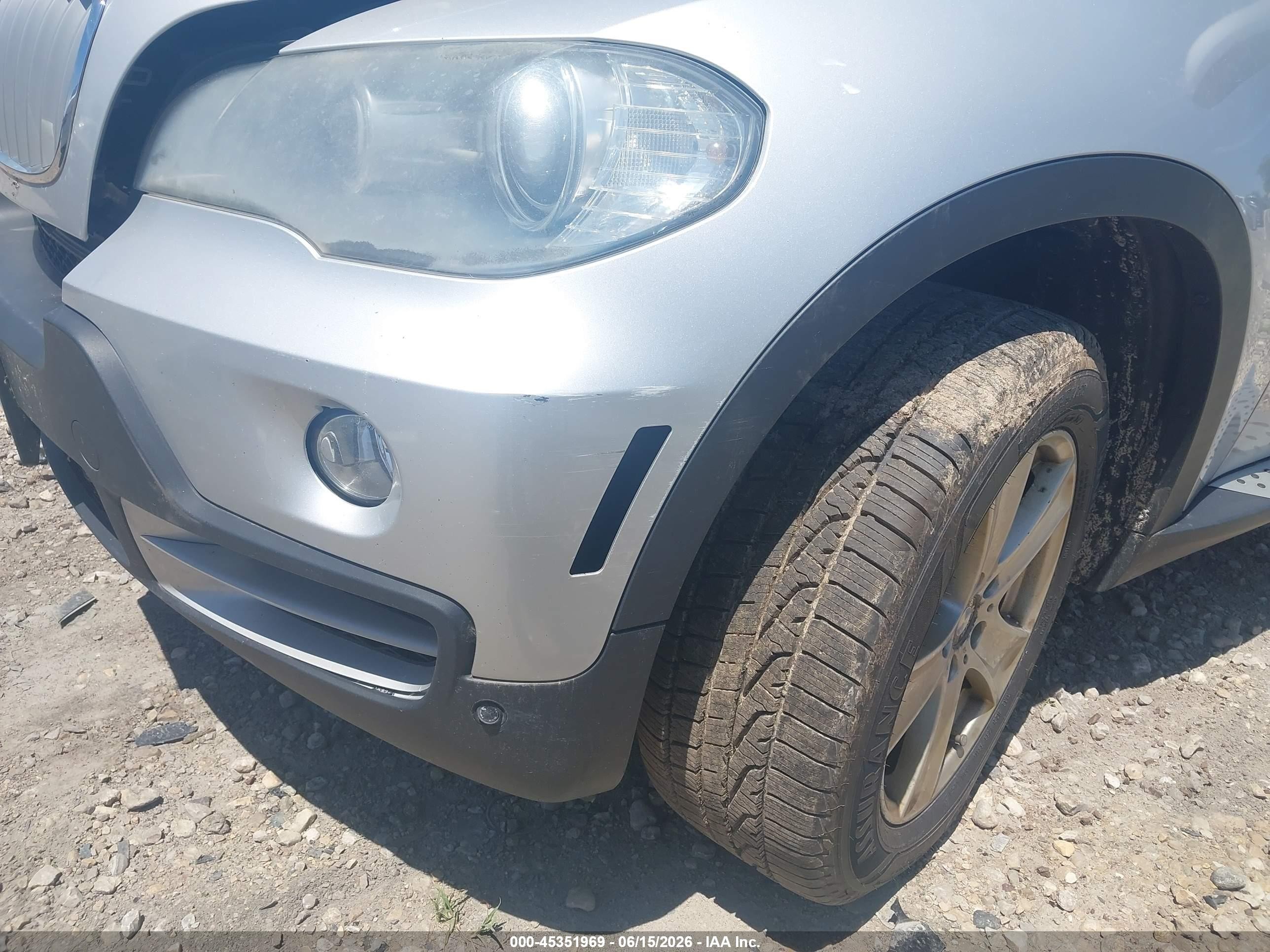 2008 Bmw X5 4.8i Silver vin: 5UXFE83548L163986