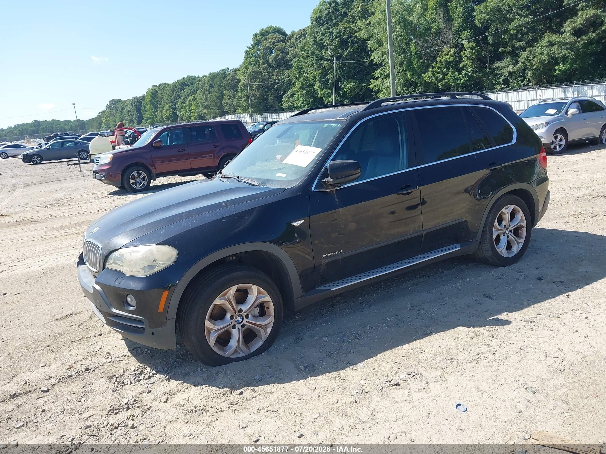2009 Bmw X5 Xdrive48i Black vin: 5UXFE83549L170566