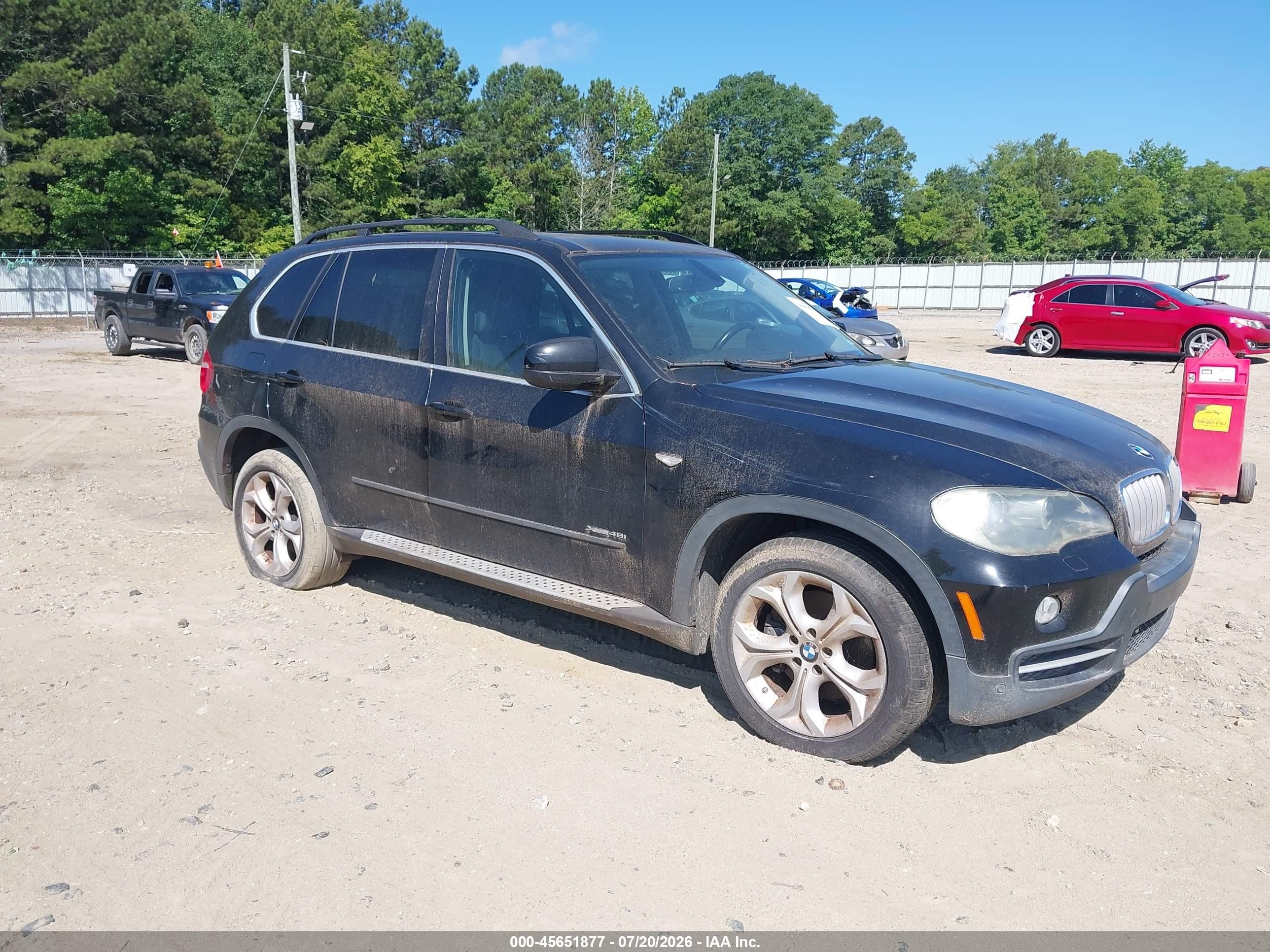 2009 Bmw X5 Xdrive48i Black vin: 5UXFE83549L170566