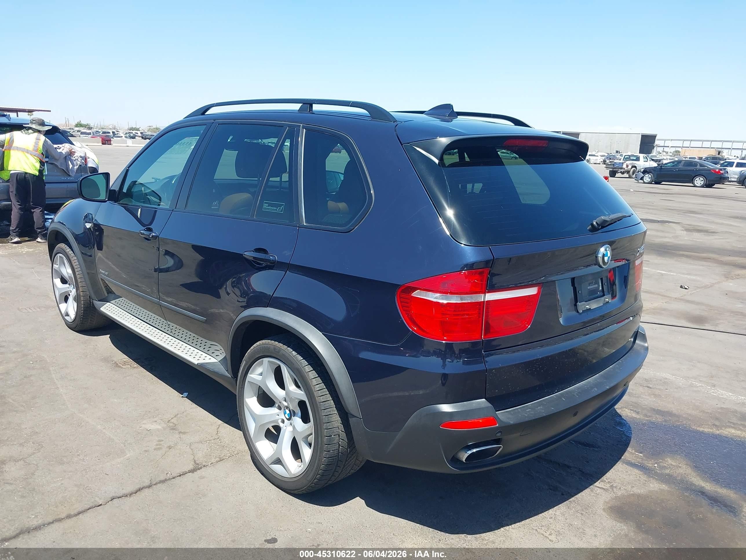 2009 Bmw X5 Xdrive48i Blue vin: 5UXFE83549L310017