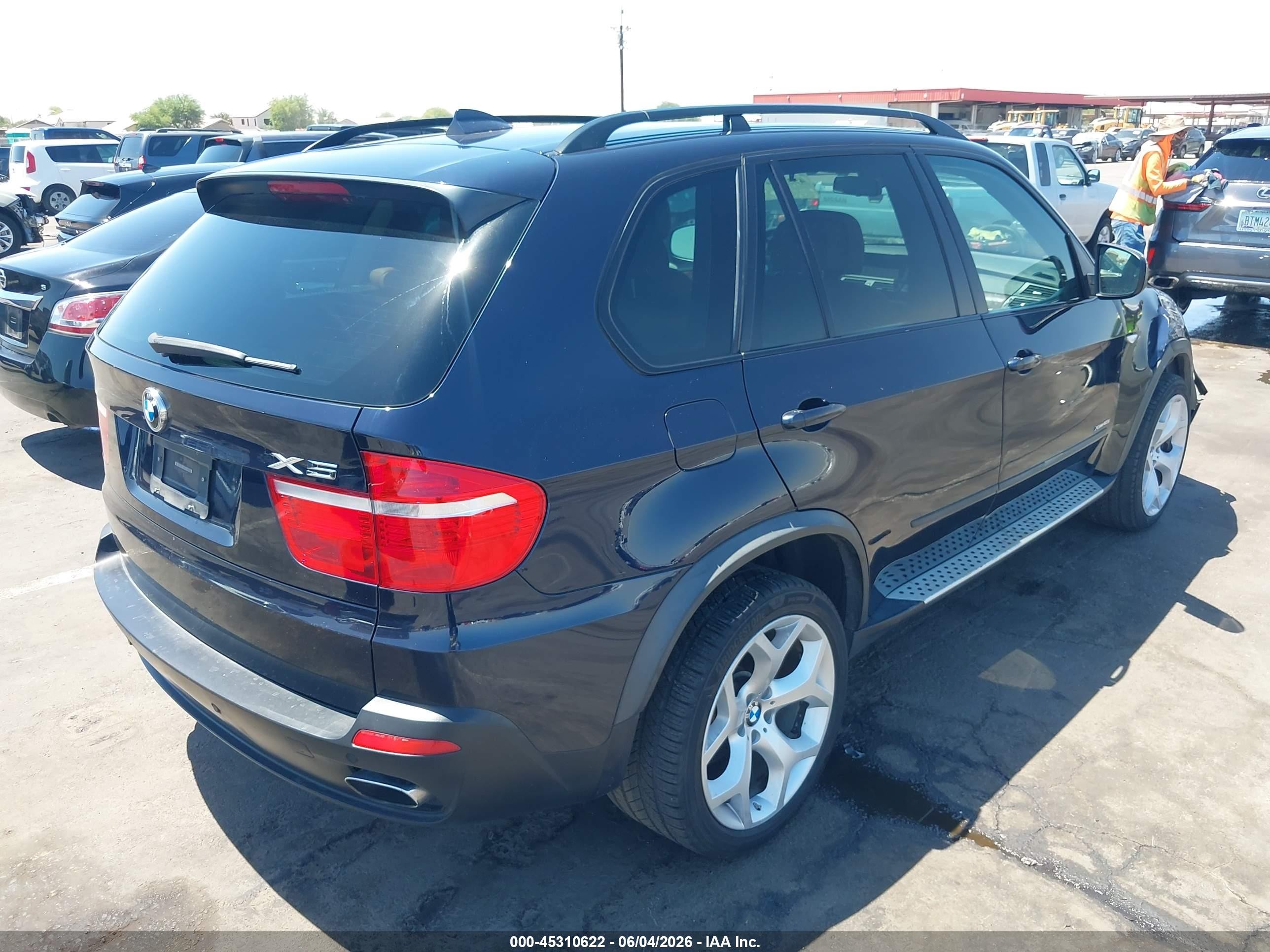 2009 Bmw X5 Xdrive48i Blue vin: 5UXFE83549L310017