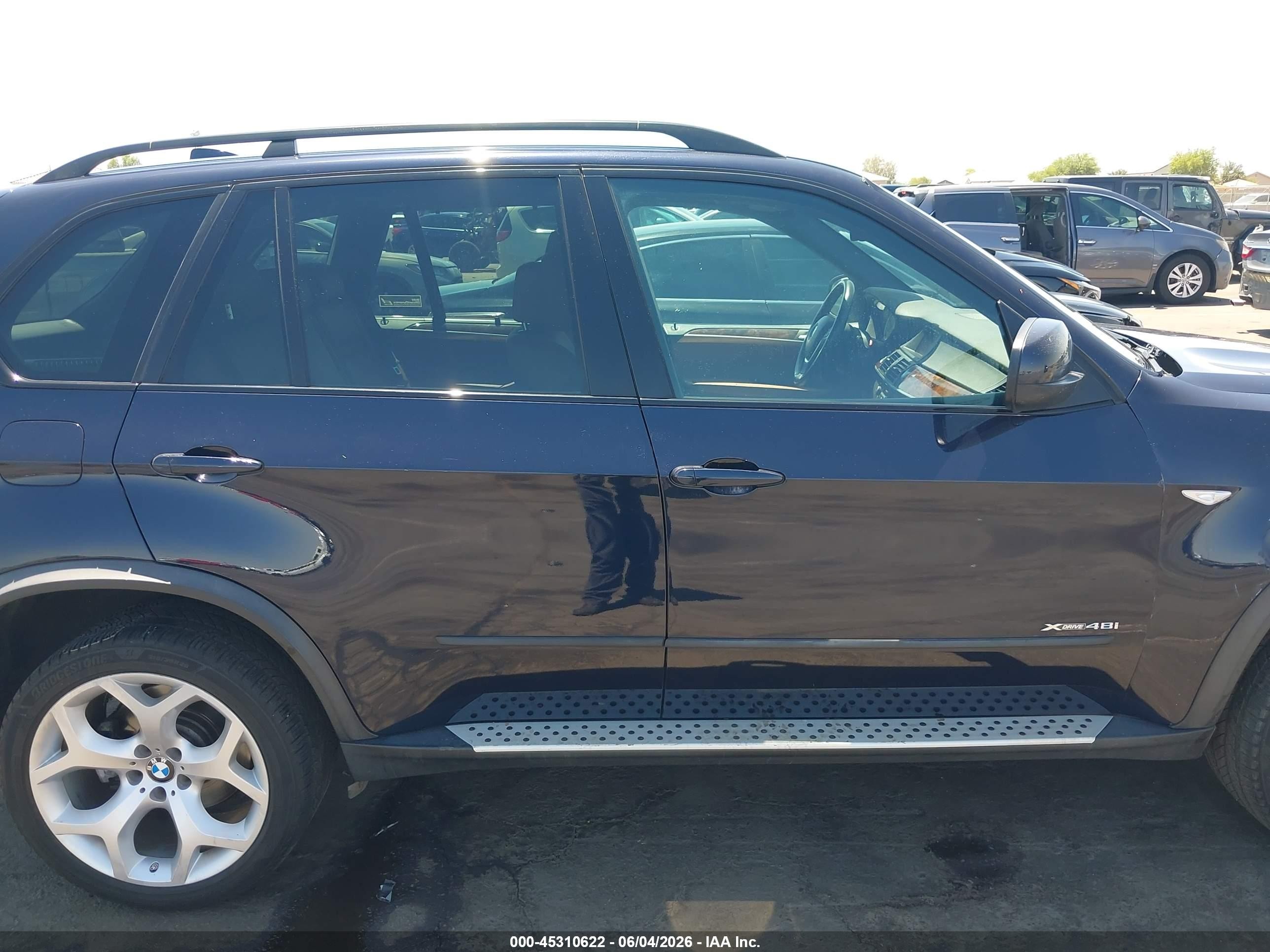2009 Bmw X5 Xdrive48i Blue vin: 5UXFE83549L310017