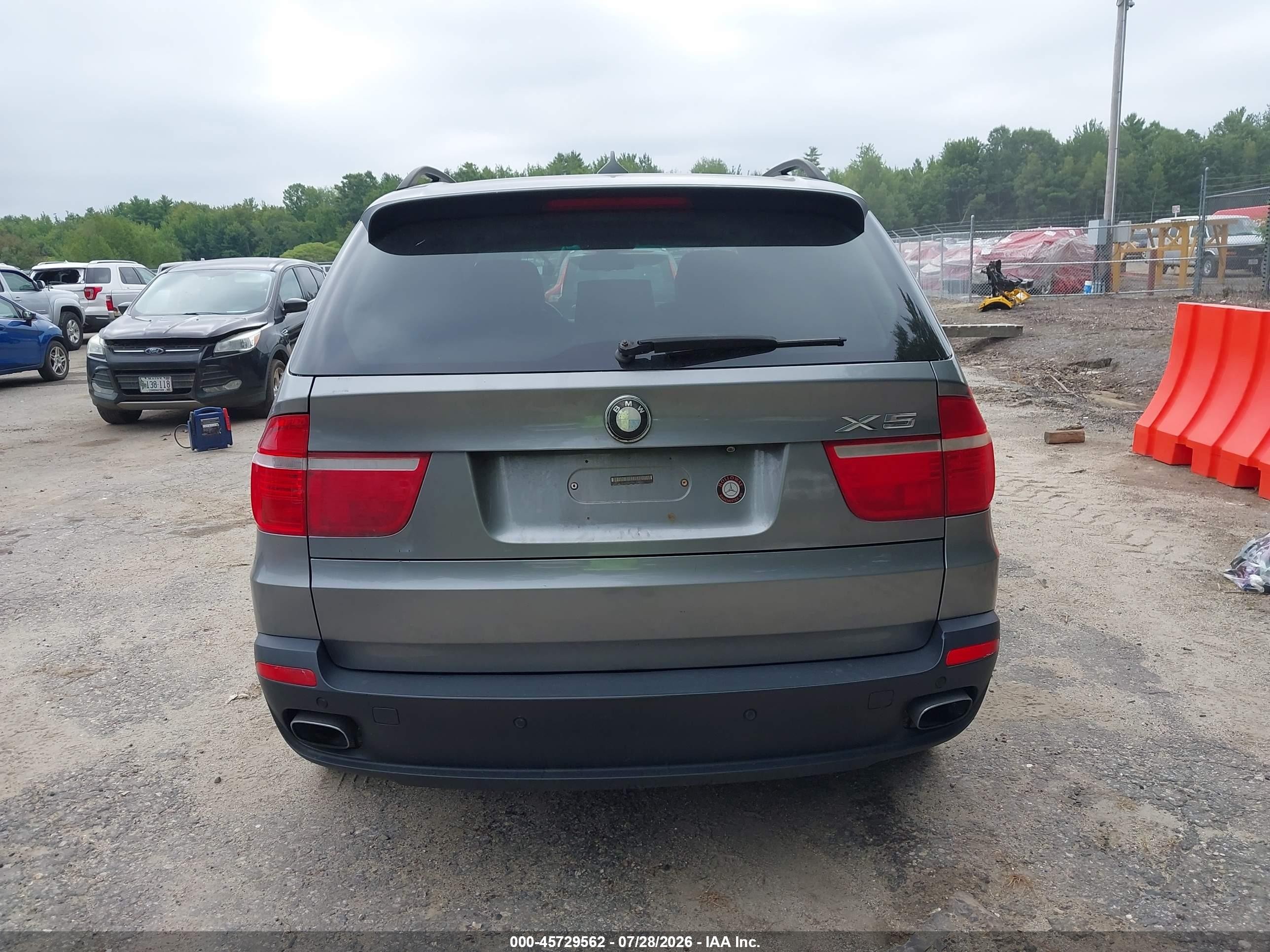 2008 Bmw X5 4.8i Серый vin: 5UXFE83558L163964