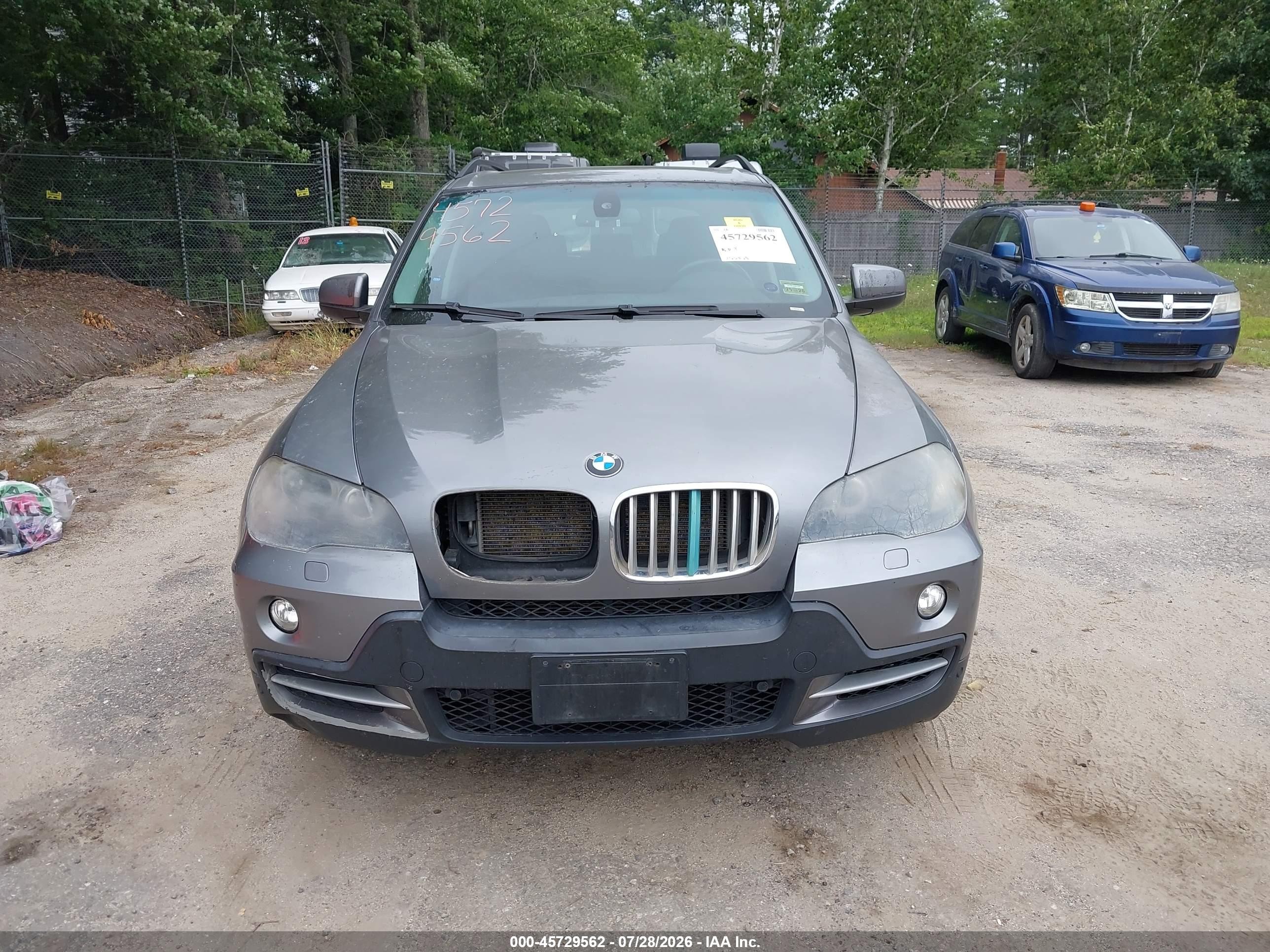 2008 Bmw X5 4.8i Серый vin: 5UXFE83558L163964