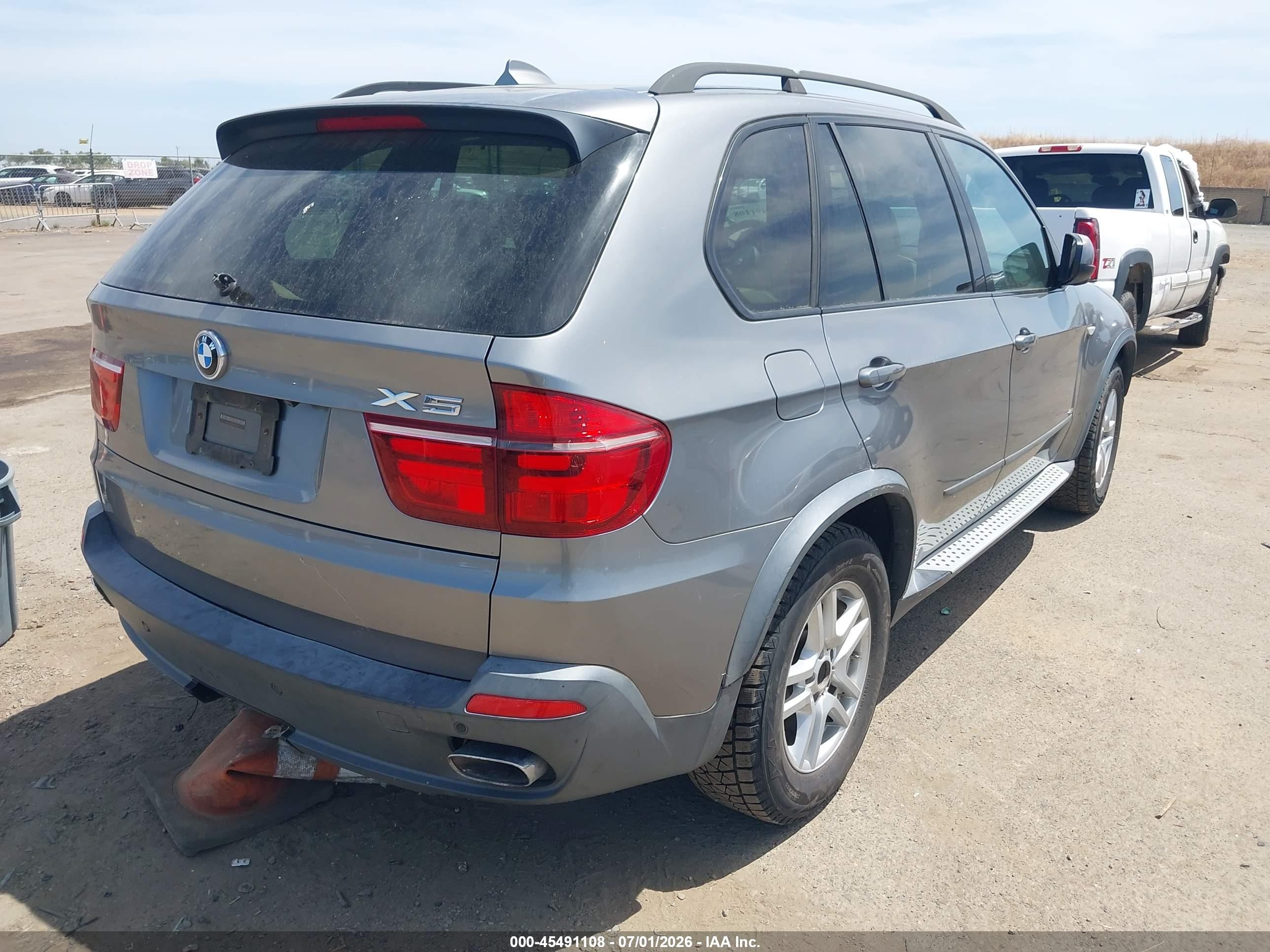 2008 Bmw X5 4.8i Gray vin: 5UXFE83558LZ98754