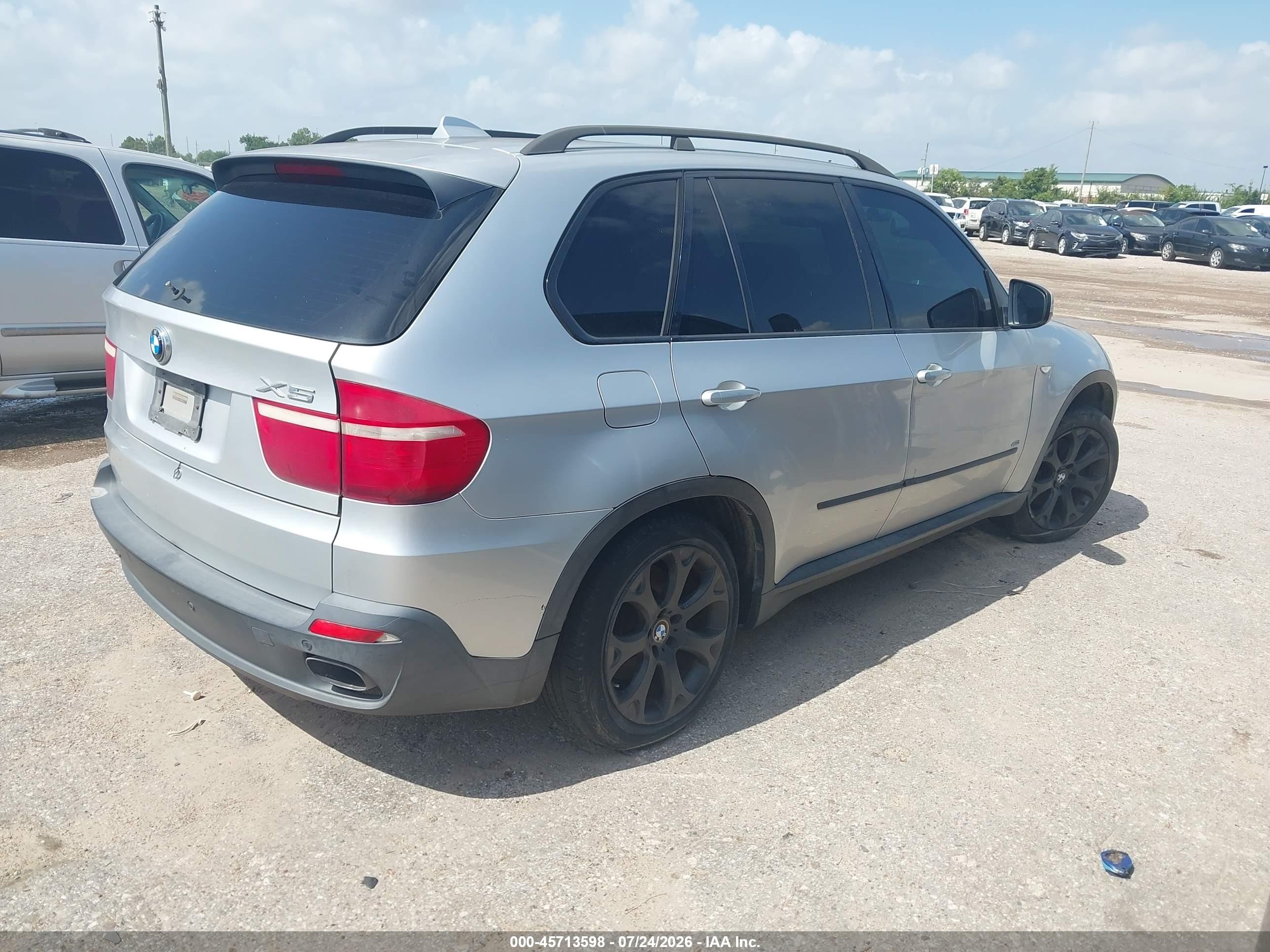 2007 Bmw X5 4.8i Silver vin: 5UXFE83567LZ42126